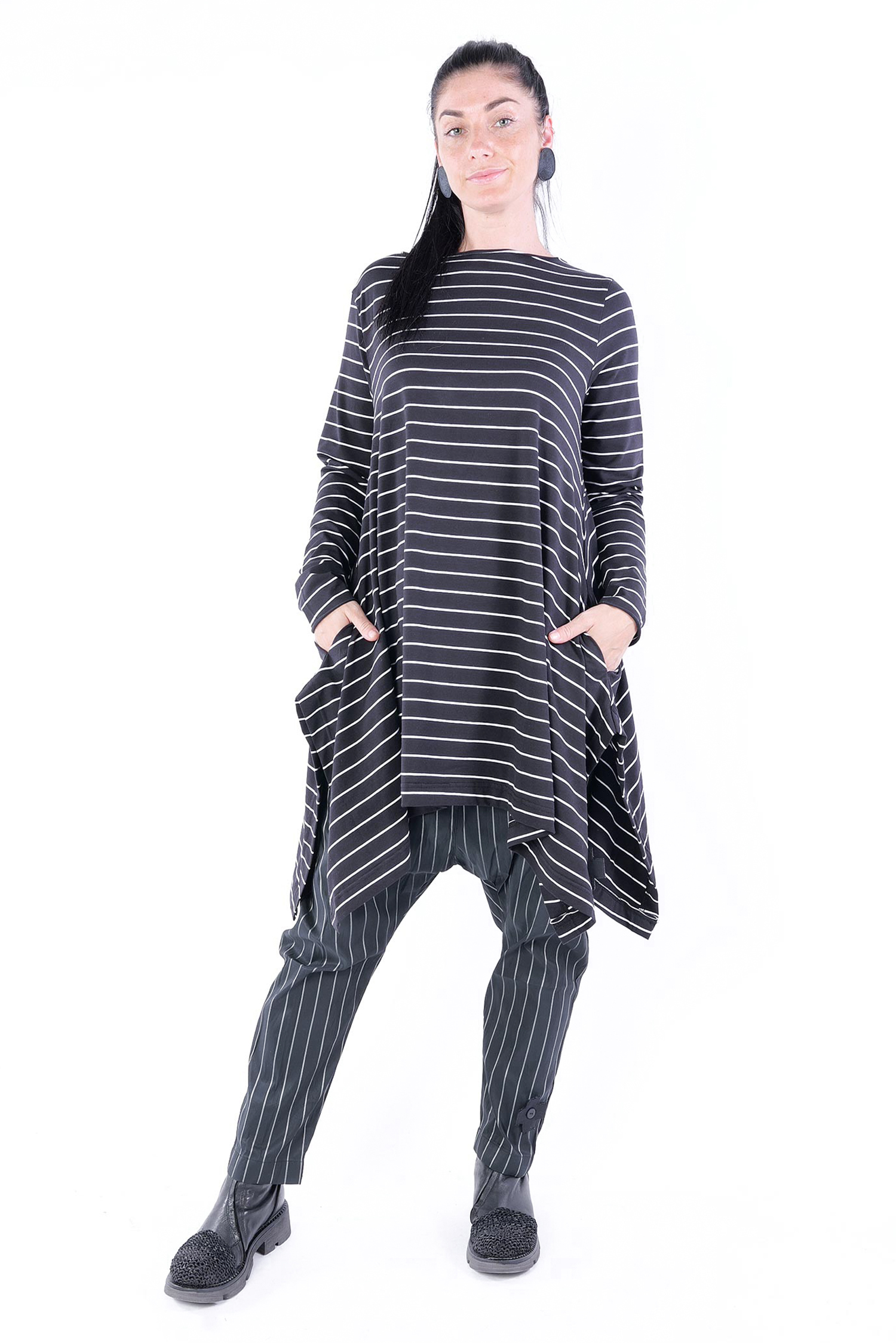 A-Linien Tunika - Pinstripe - 5074