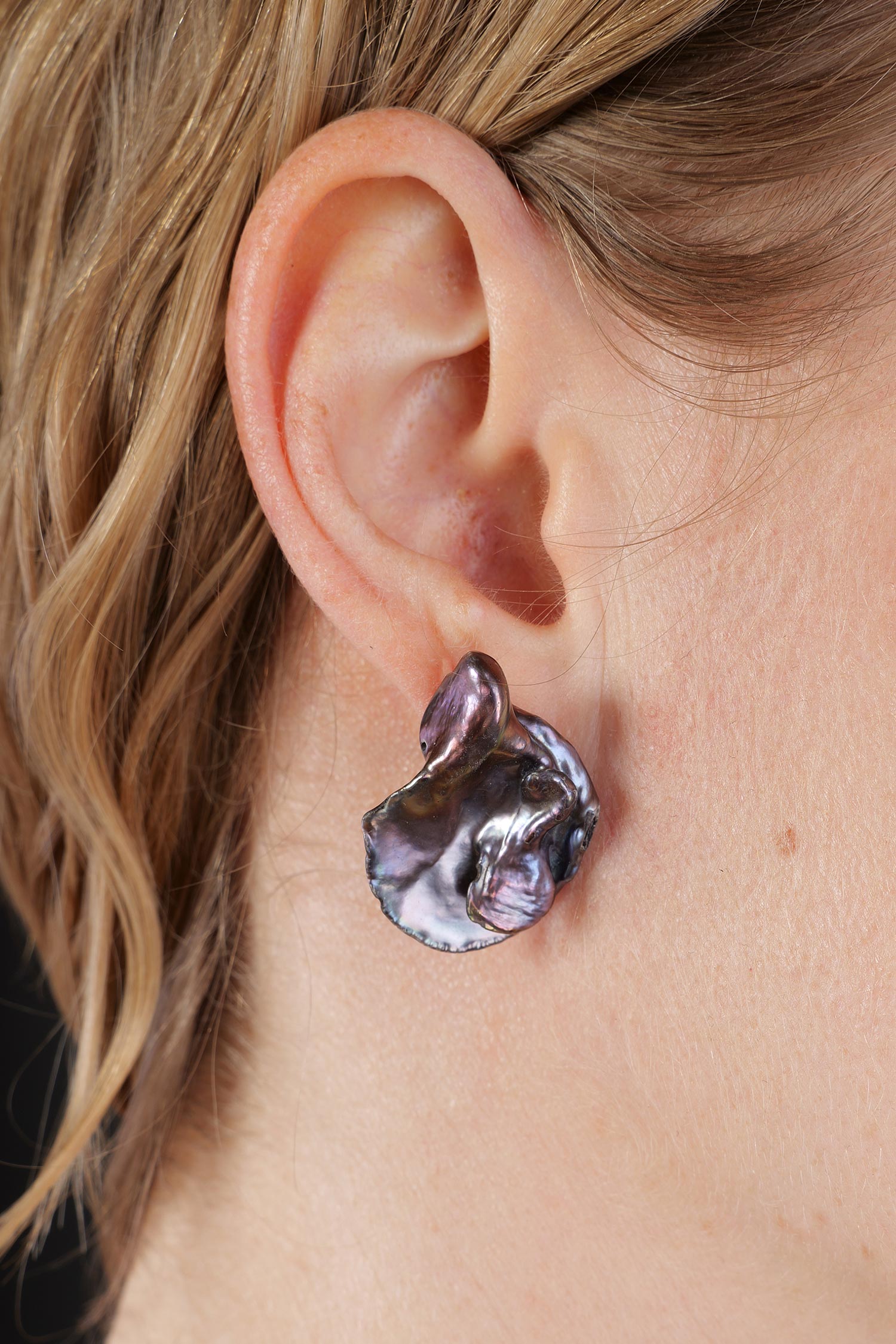 Baroque pearl earrings - No. 10