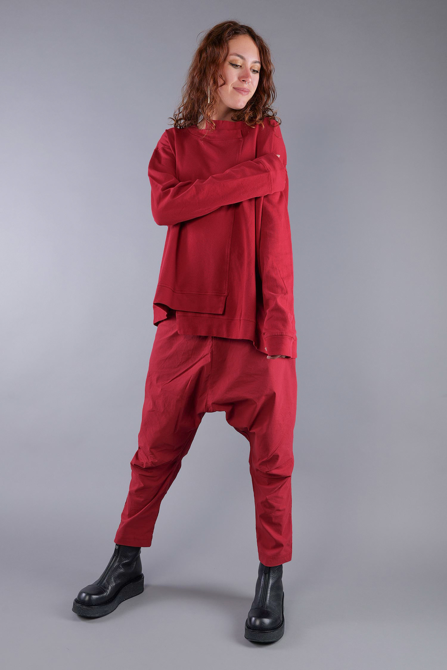 Asymmetrischer Sweater - Lava - 2263290501