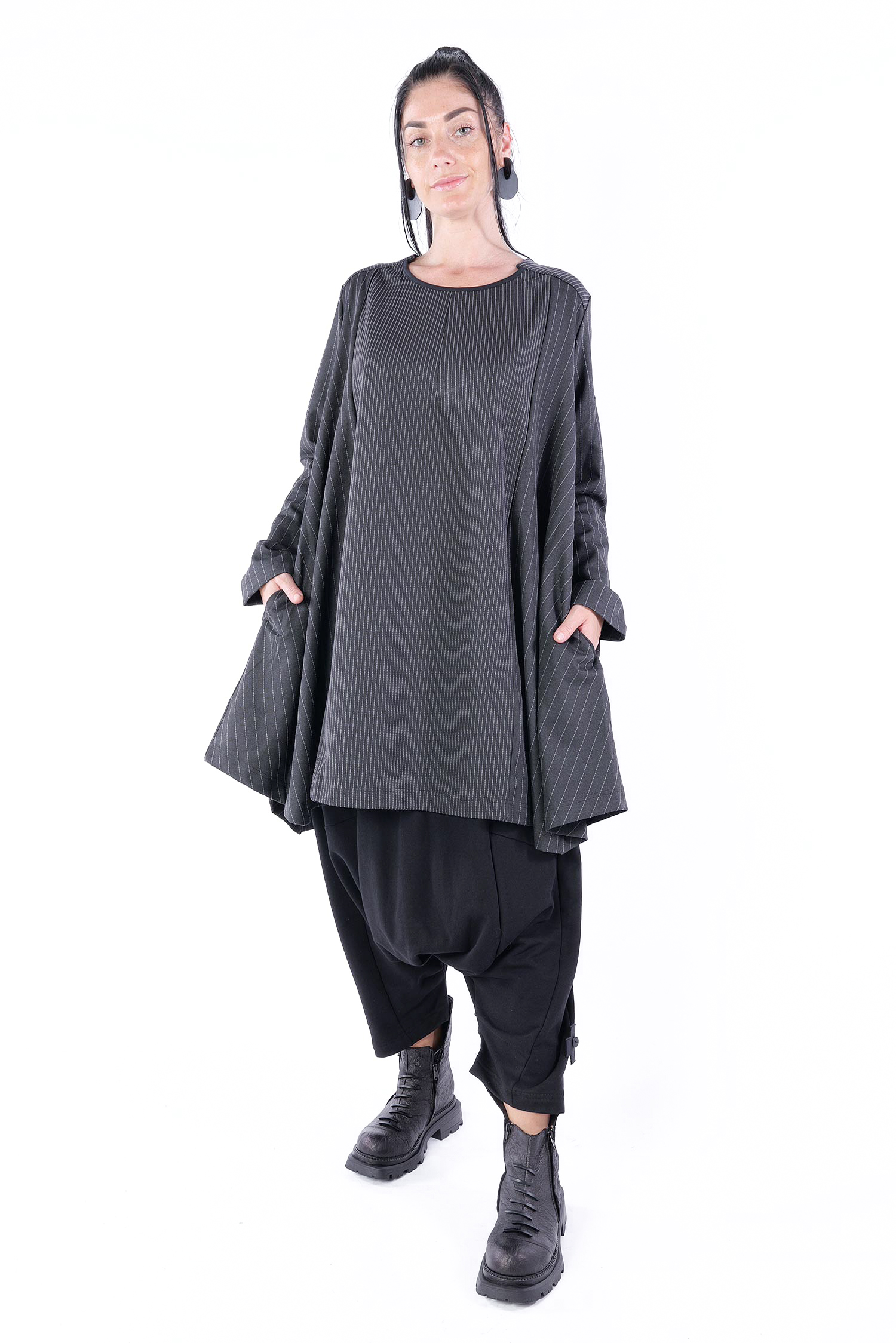 Oversize Tunika - Stripes - Y5830-Y