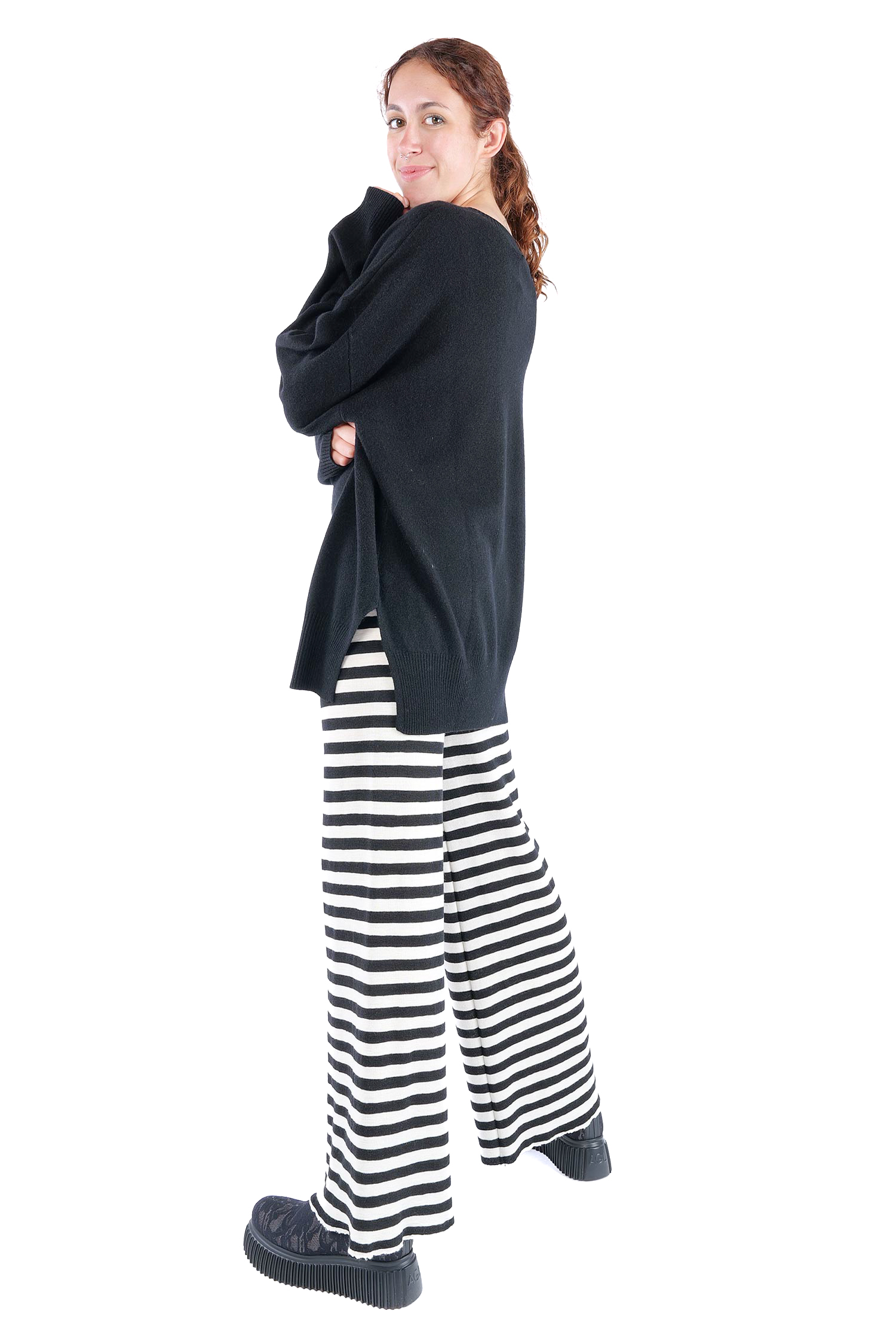 Kaschmir Pullover - Schwarz - 24116A