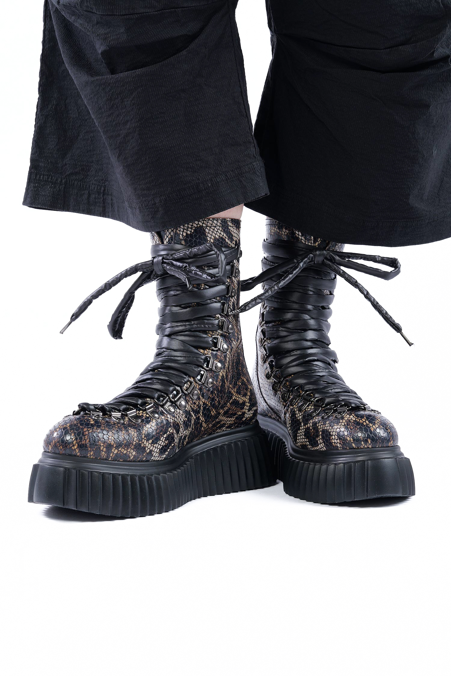 Schnür-Boots - Leo / Taupe-Nero - Dromo