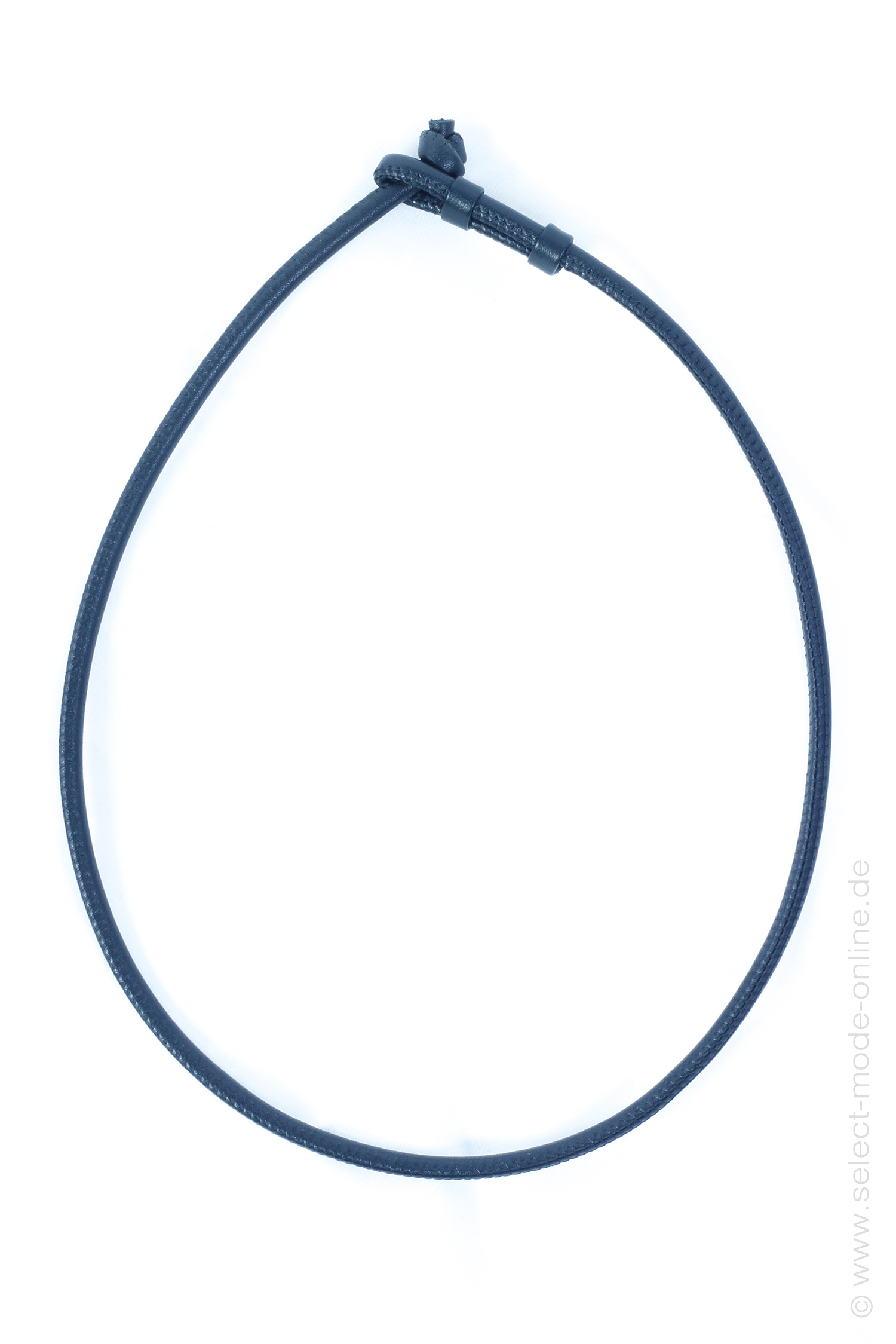Leather necklace 1 - 60 cm - black - DG014