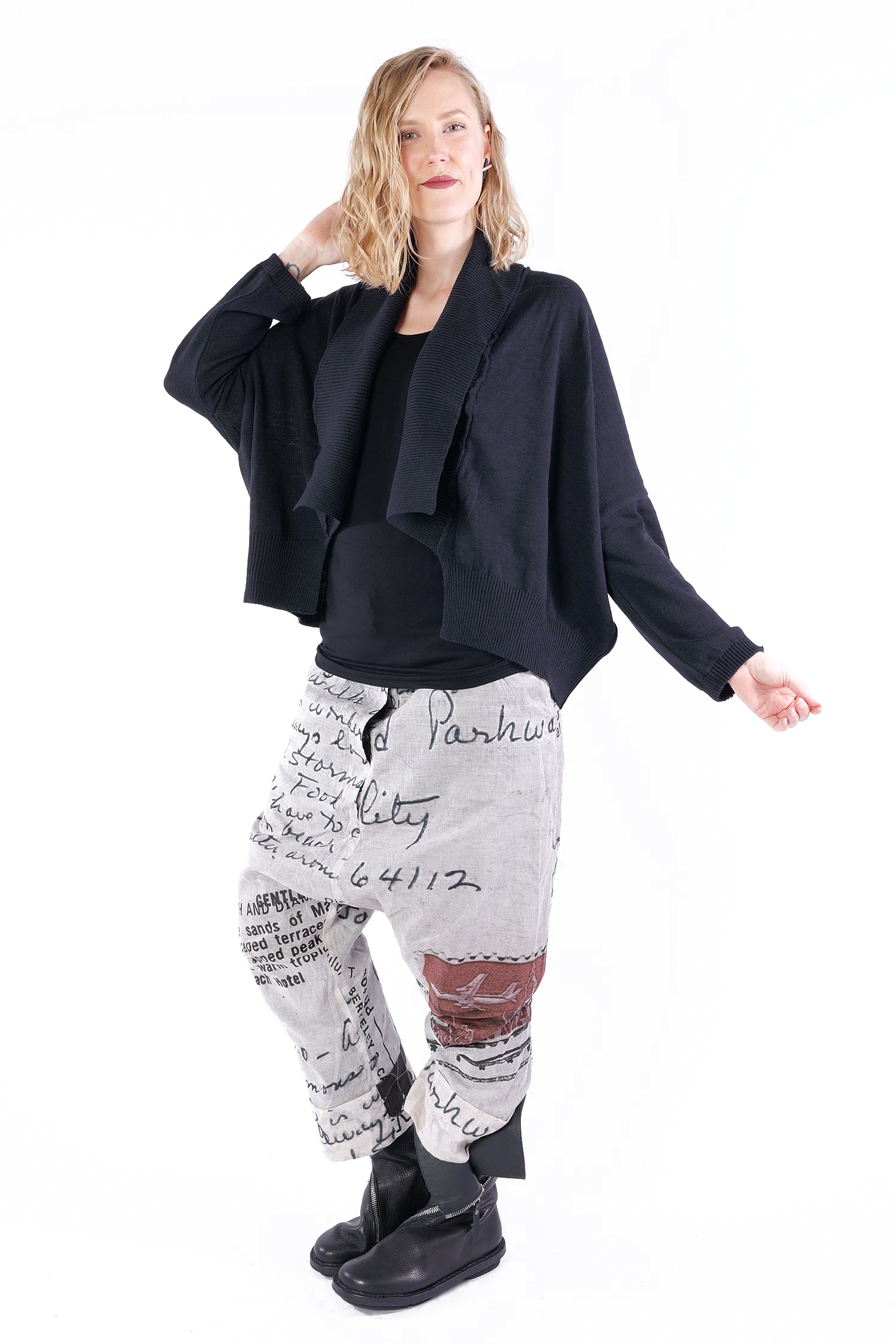 Oversize Strickjacke - Schwarz - Eccot