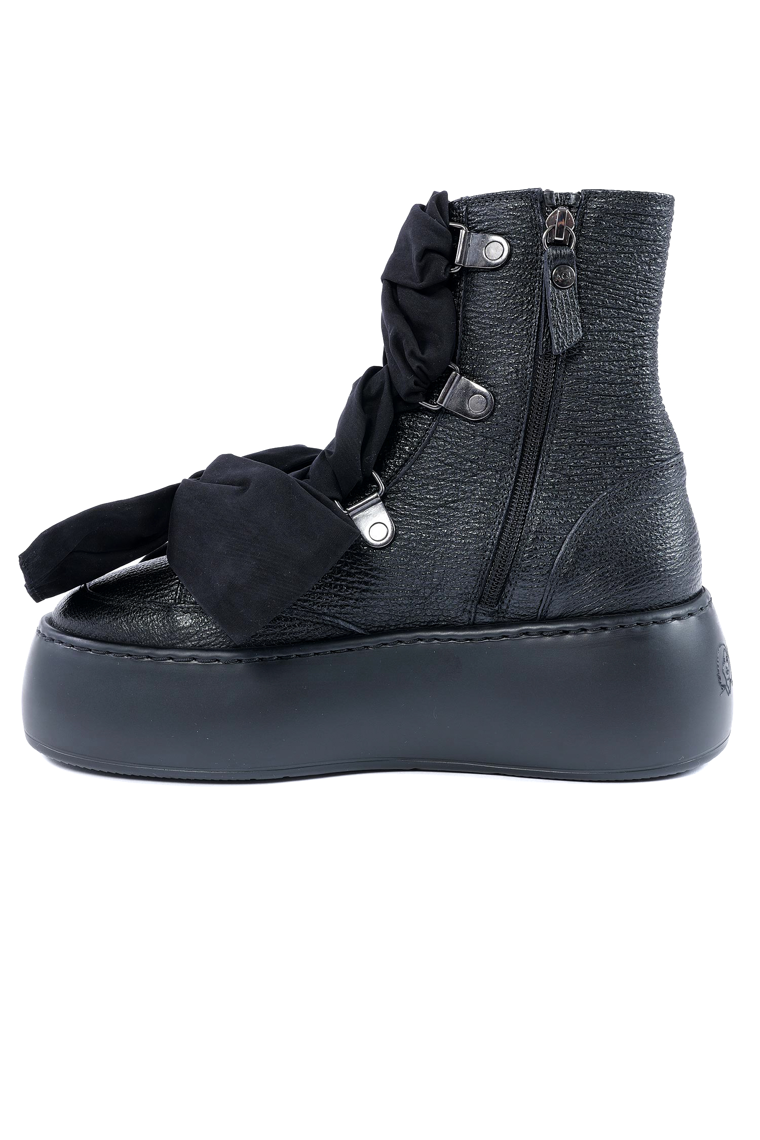 Schnür Boots - Schwarz - Vibe Ribbon