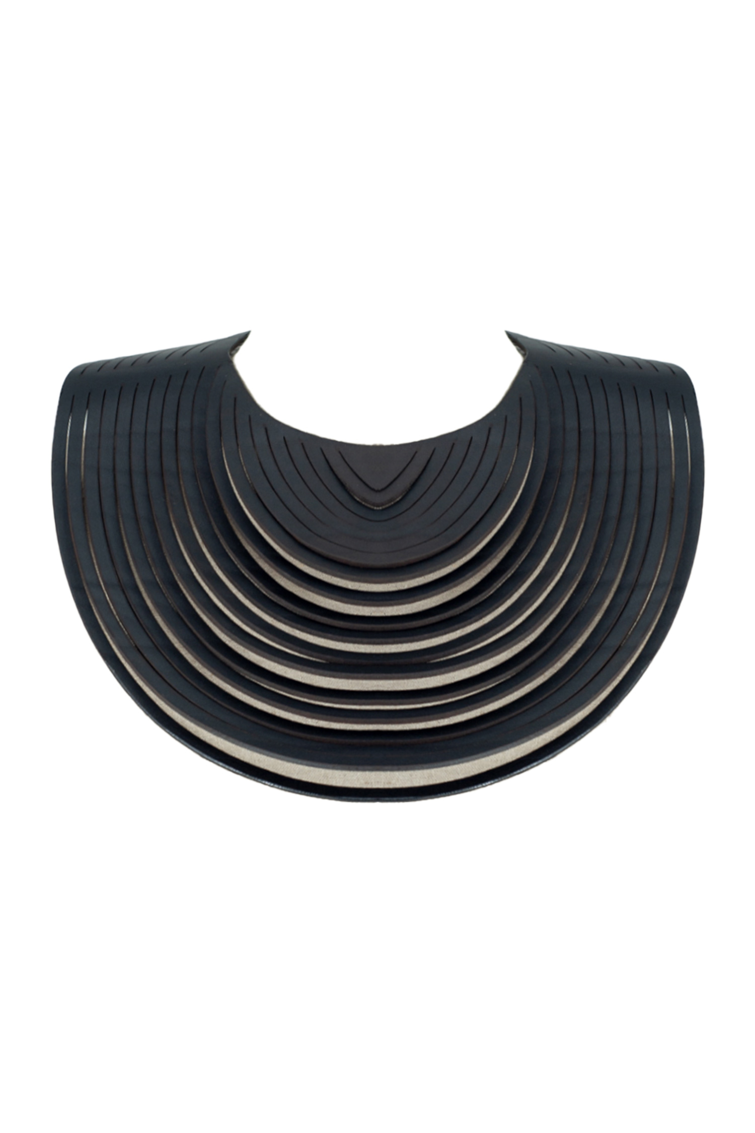 Leather necklace - black - NE15