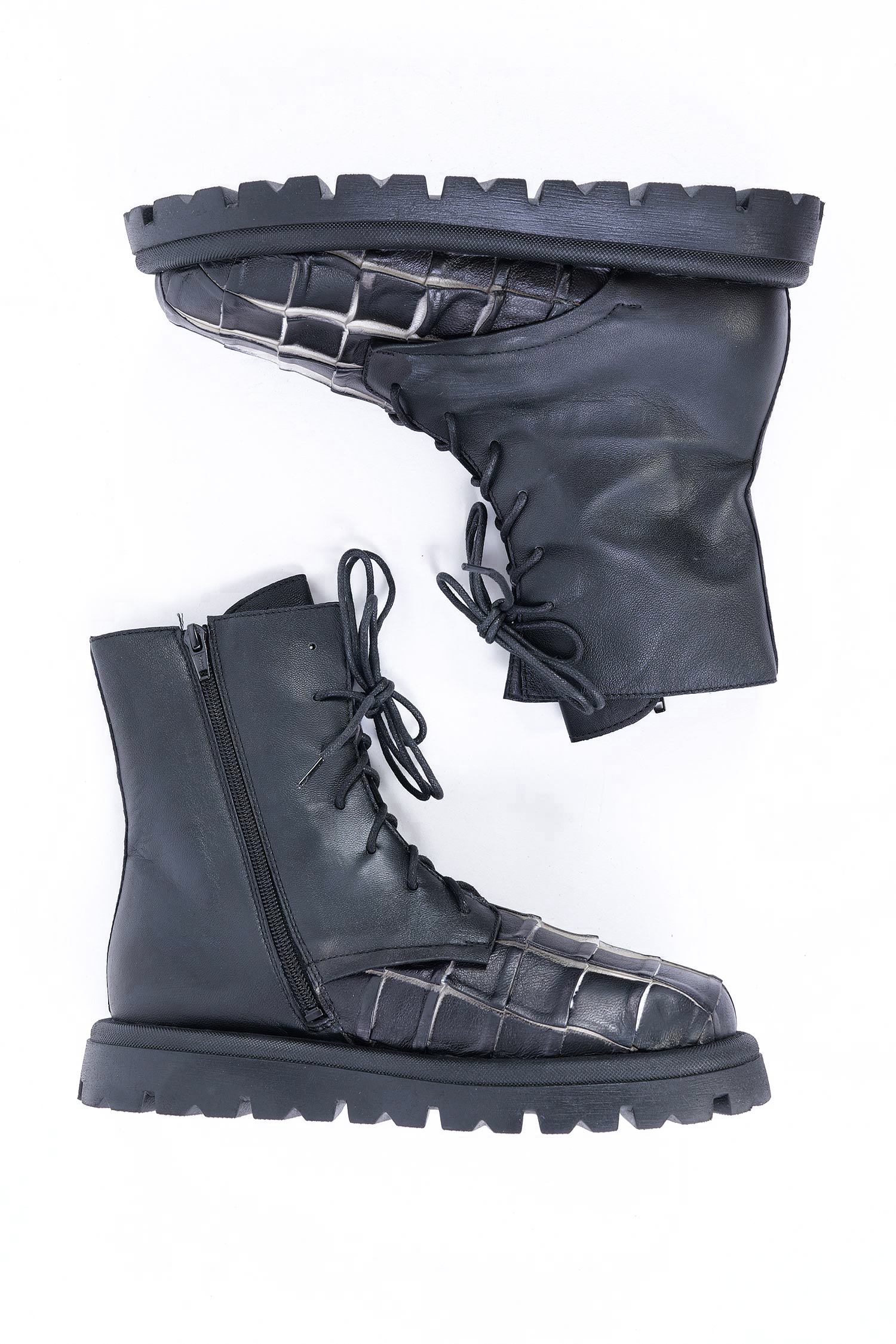 Leder Boots - Schwarz - Rue