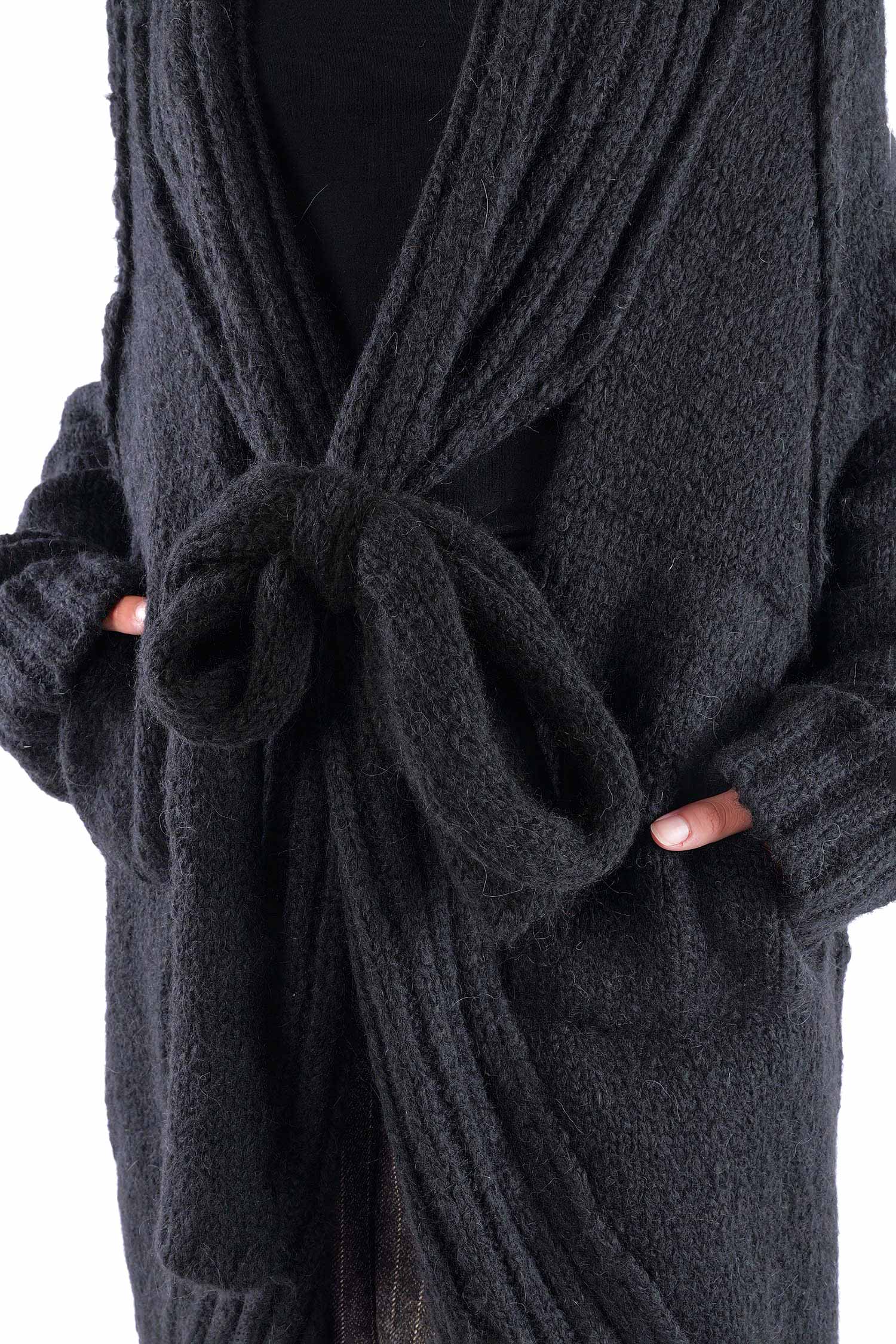 Oversize Cardigan - Schwarz - Serpent