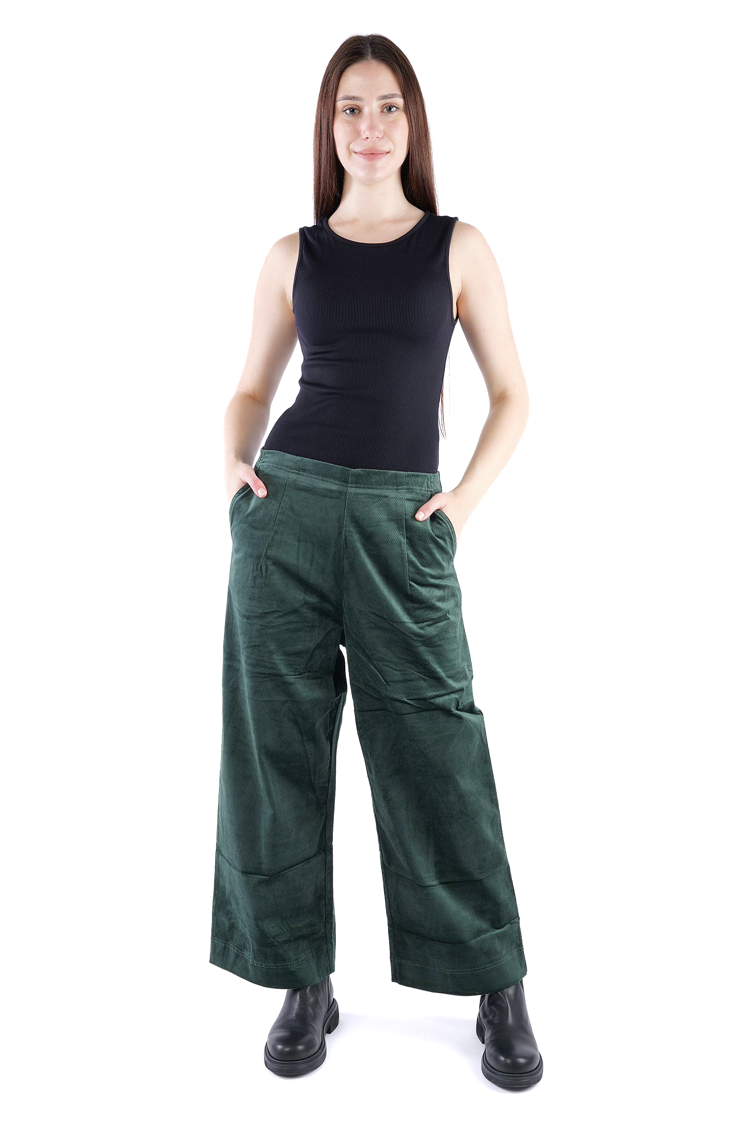 Feincord Culottes - Forest - 2263230113