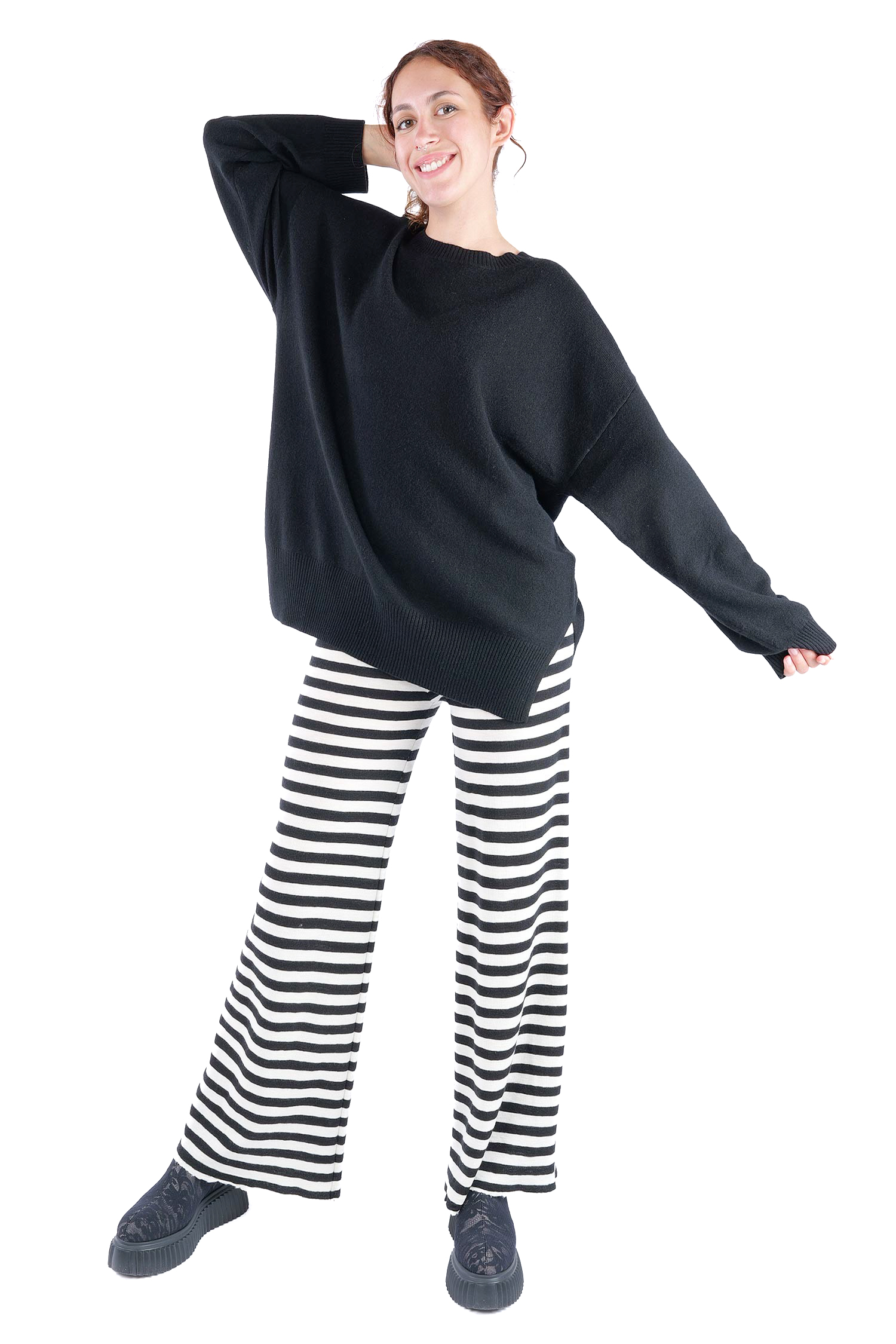 Kaschmir Pullover - Schwarz - 24116A