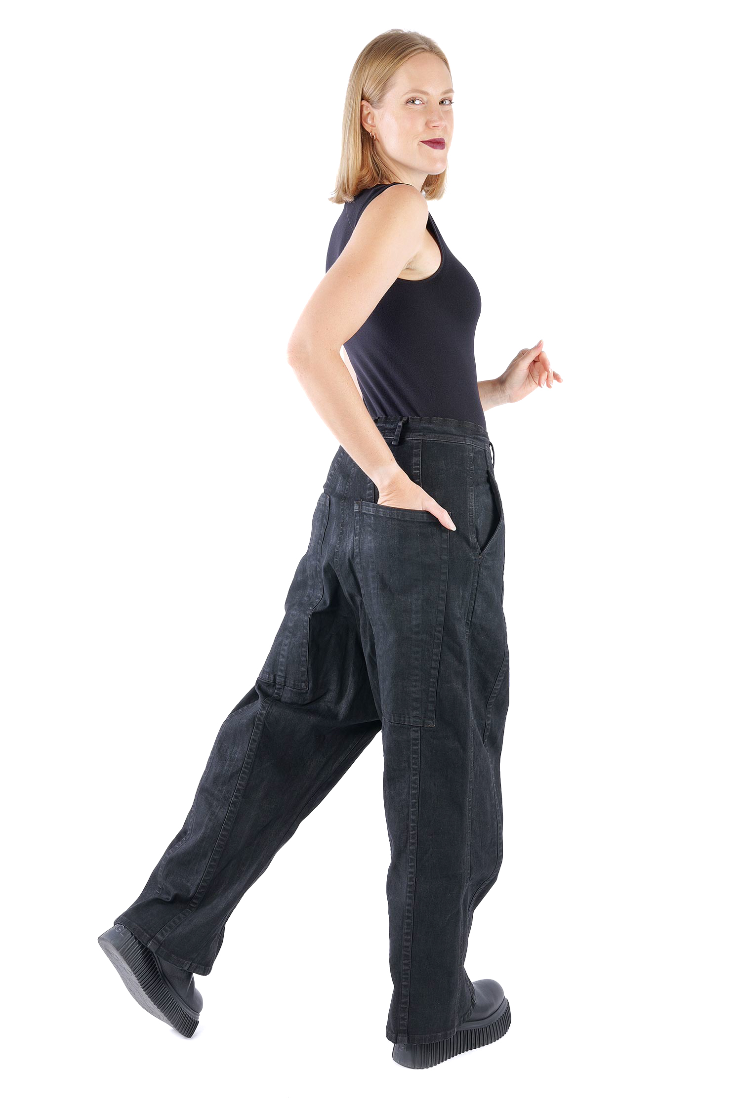 Weite Hose - Black gloss - 2261040126