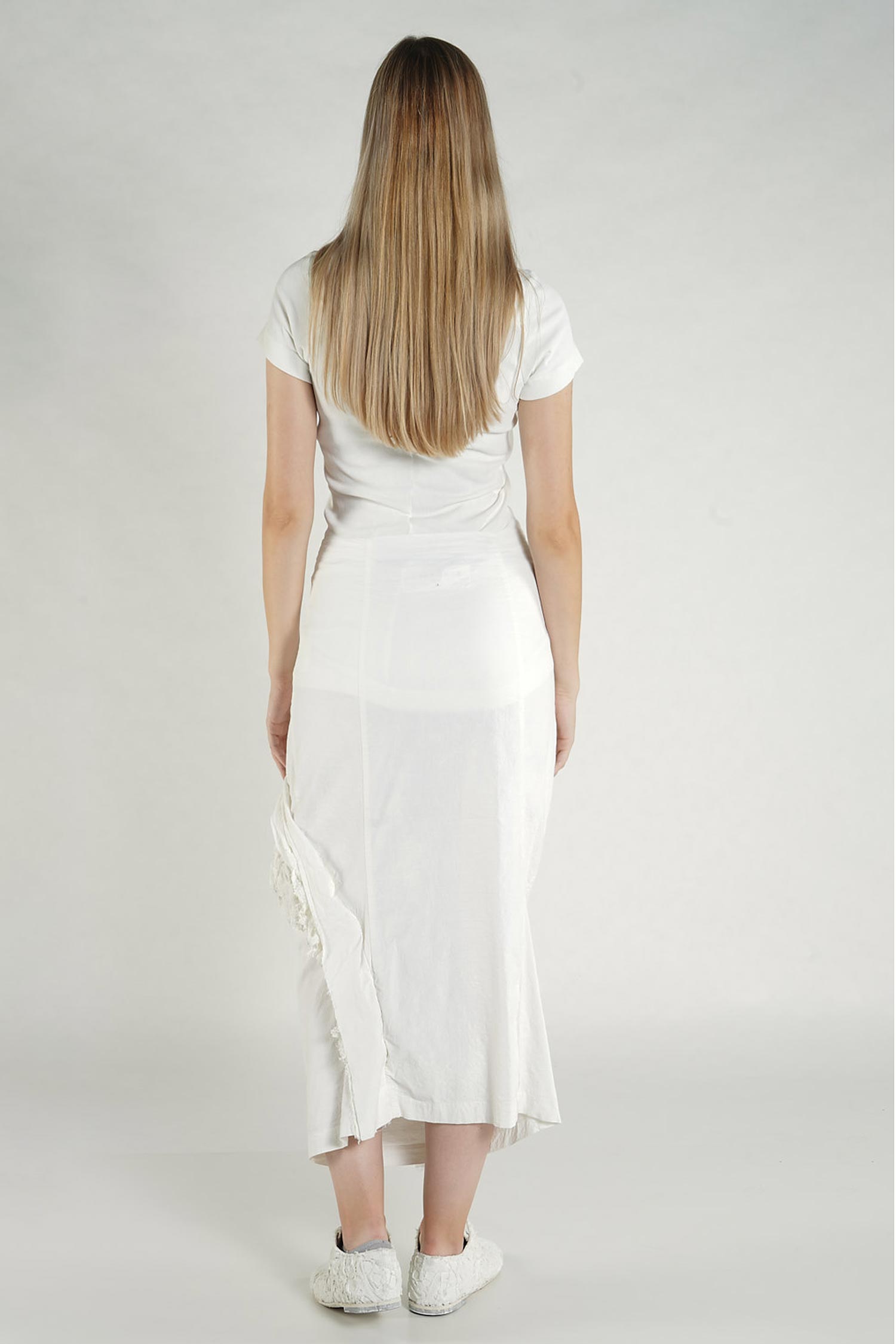 Stretch skirt with lace - Black gloss - 1262240334