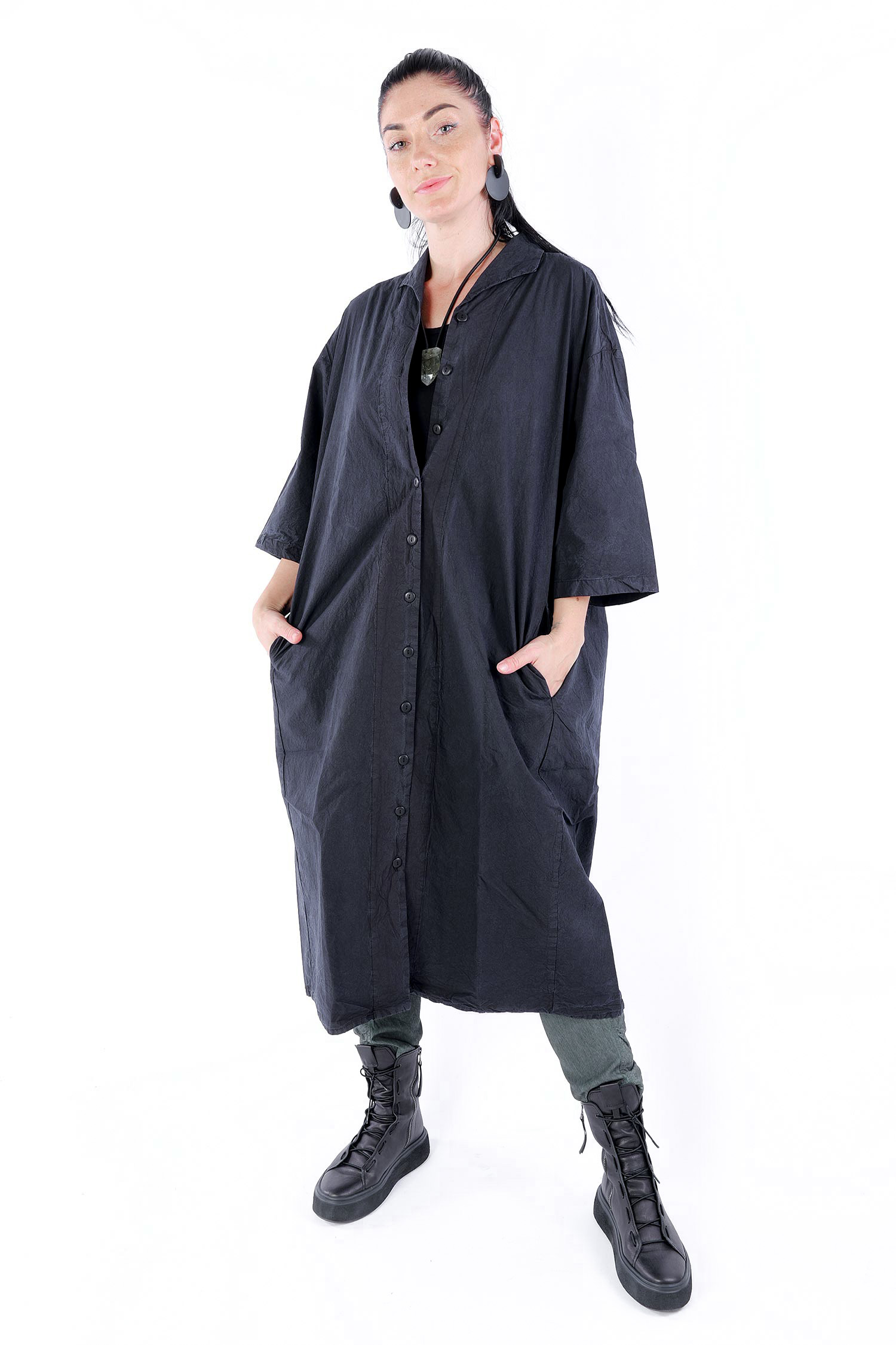 Blusenkleid - Schwarz - Farbwitz