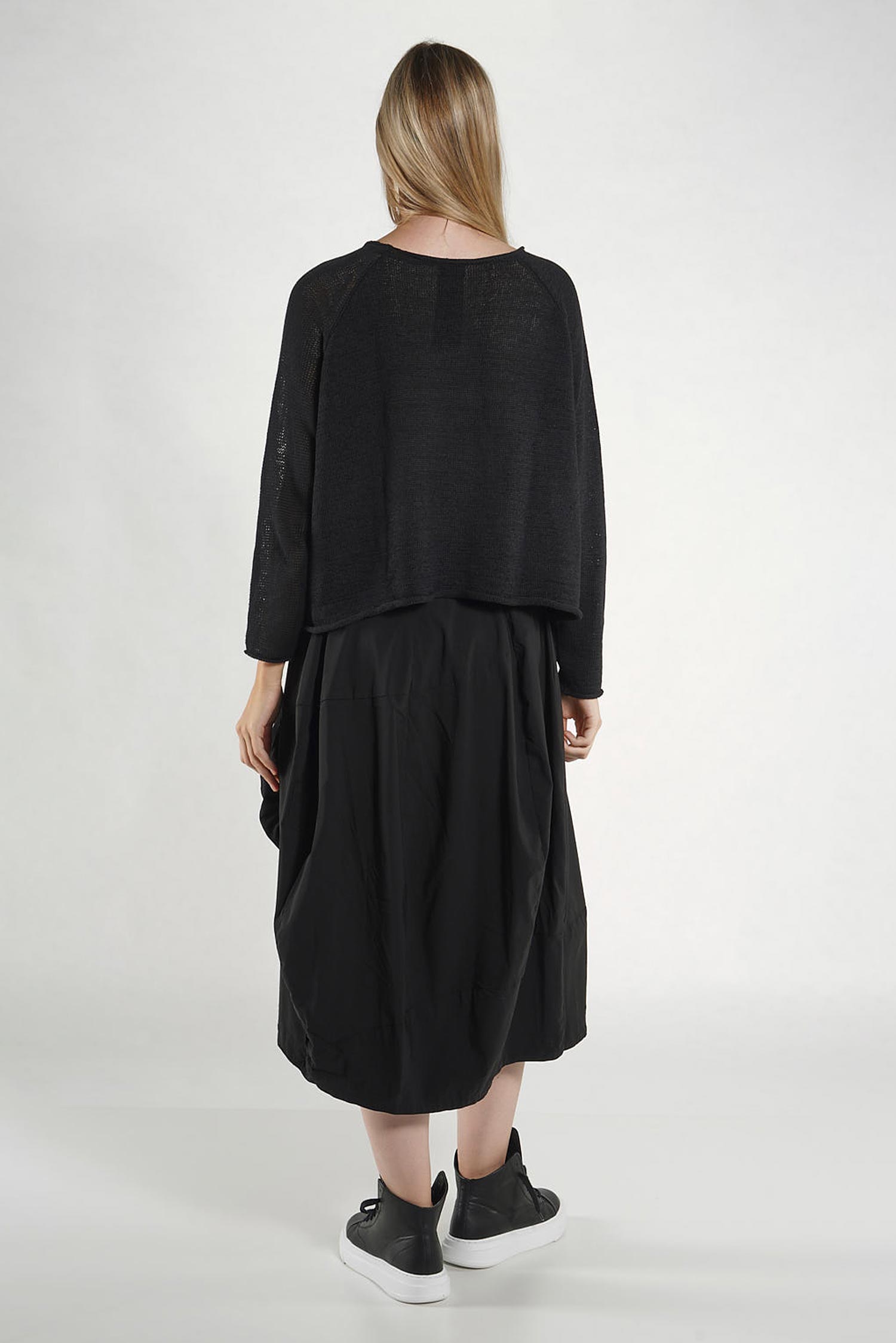 Grobstrickpullover - Schwarz - 1263720702