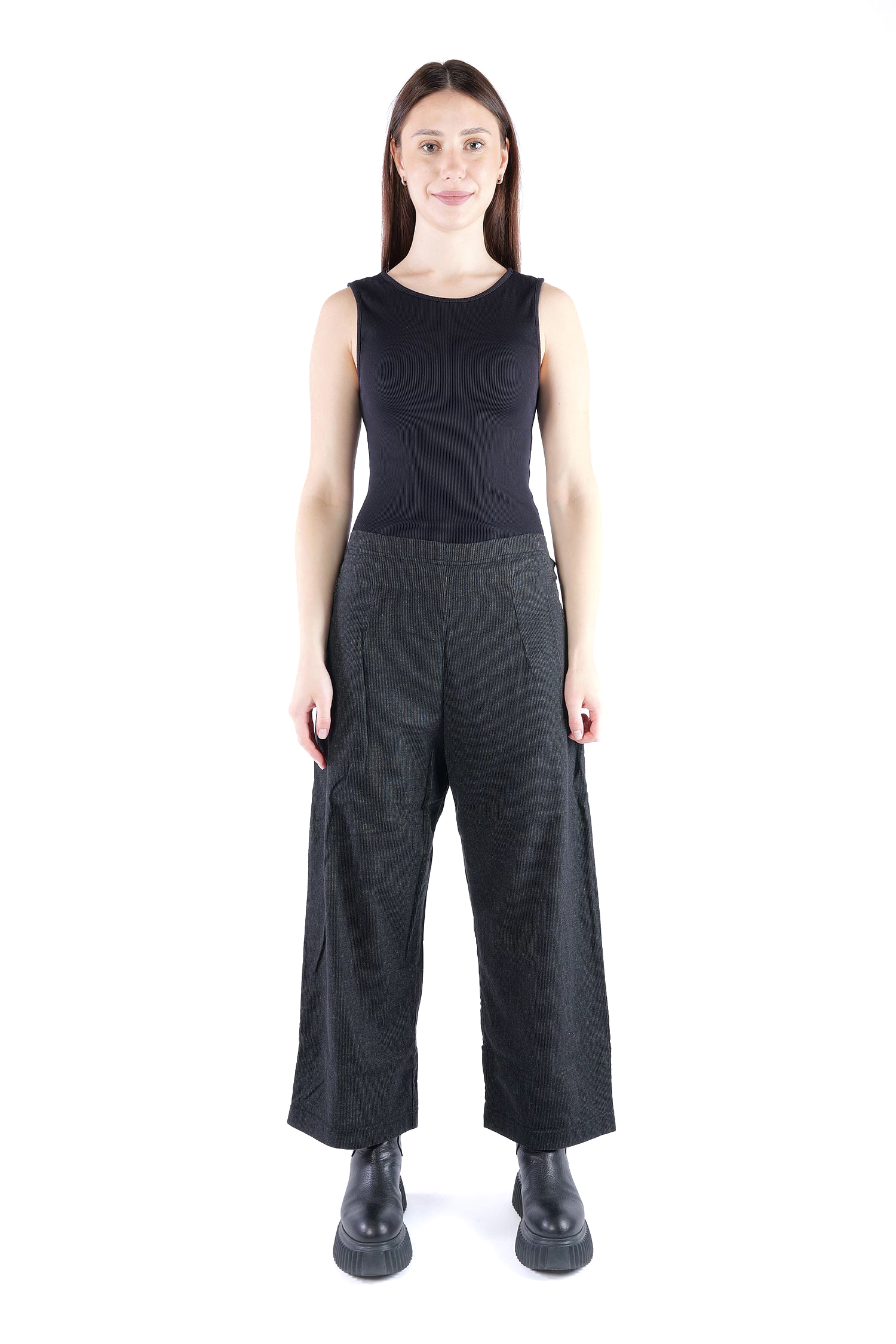Nadelstreifen Culotte - Black stripe - 2263410104