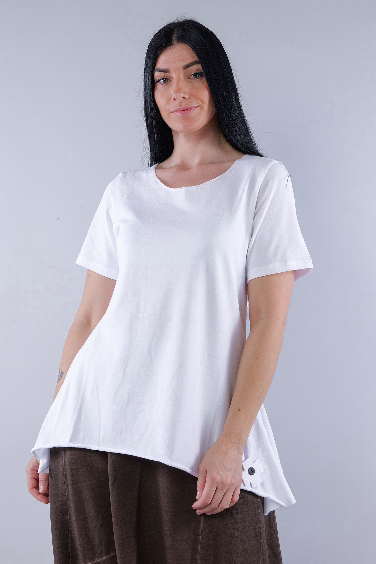 A-line T-shirt - White - 5086