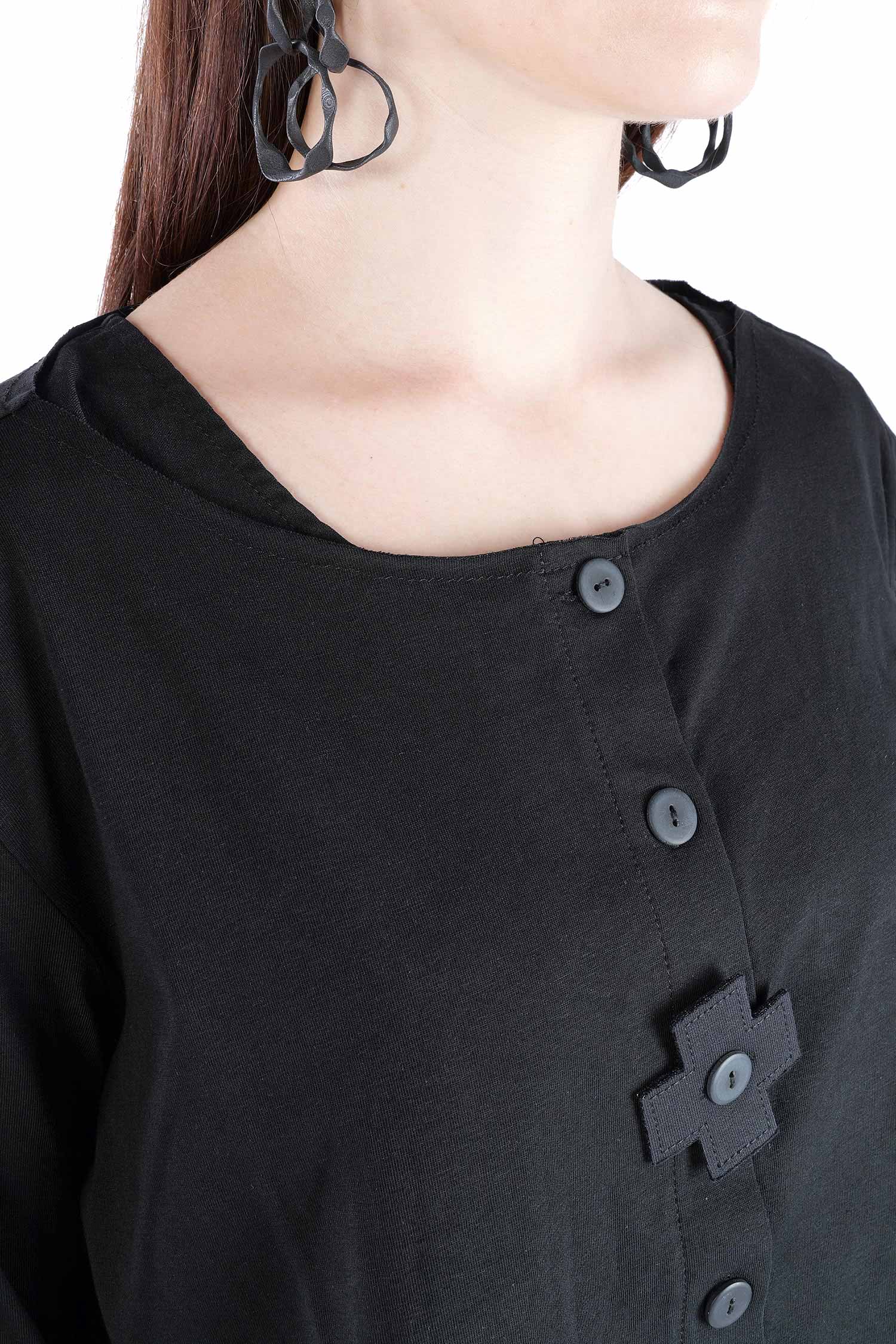 Kurze Jerseyjacke - Schwarz - 2131