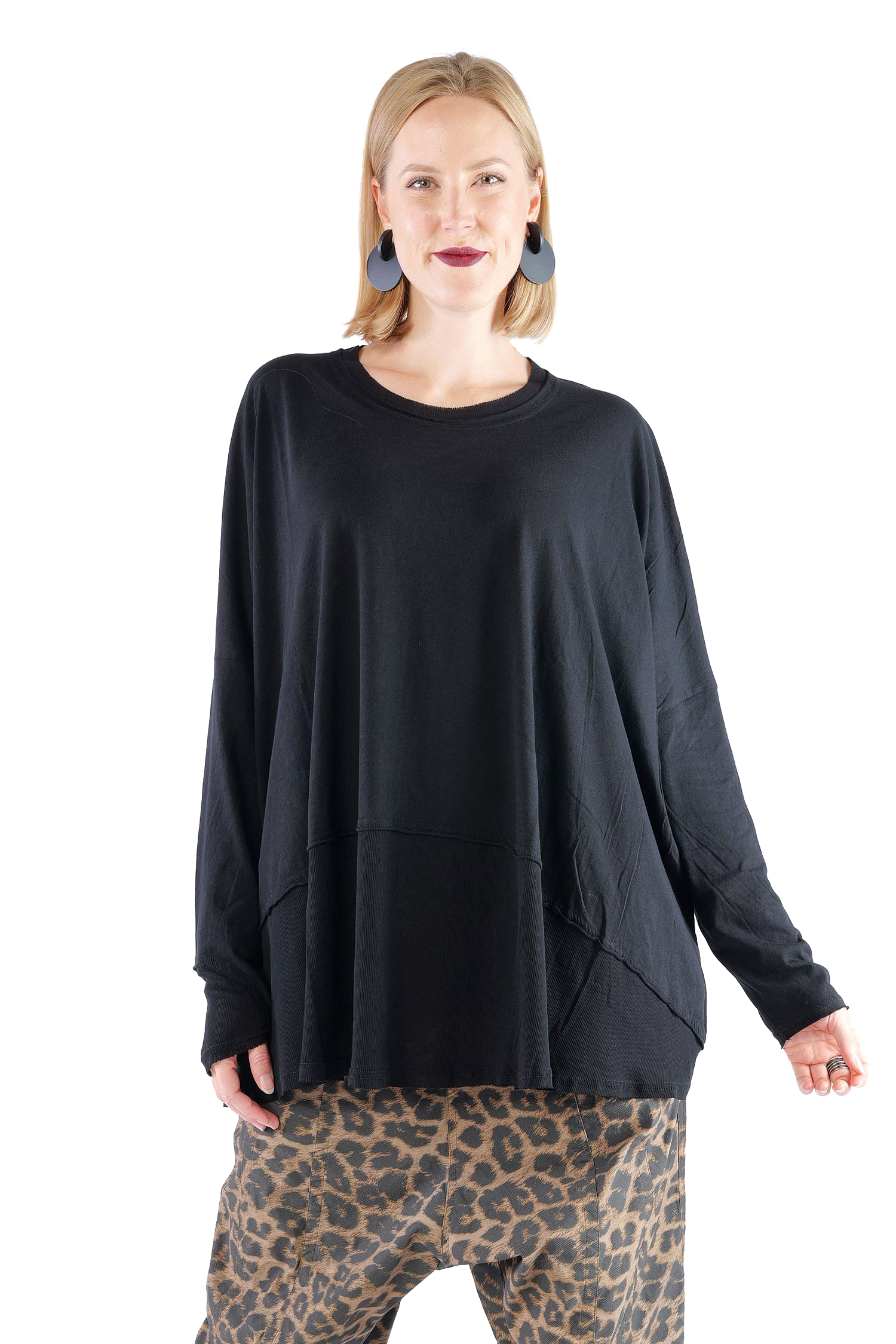 Oversize Tunika - Schwarz - 2263330503