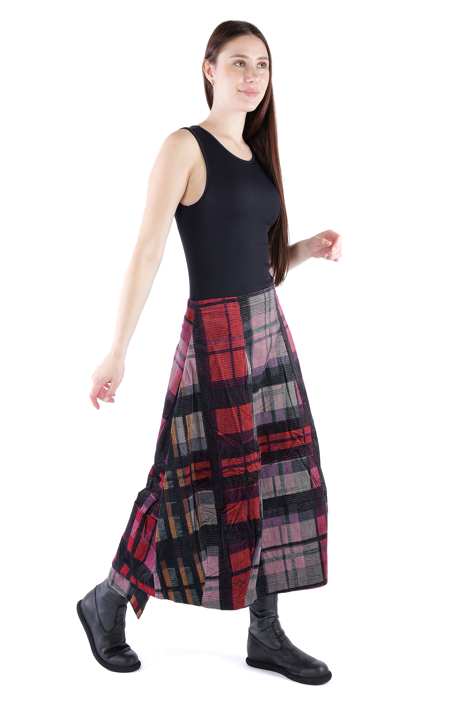 Feincord Rock - Check multicolor - 2263230305