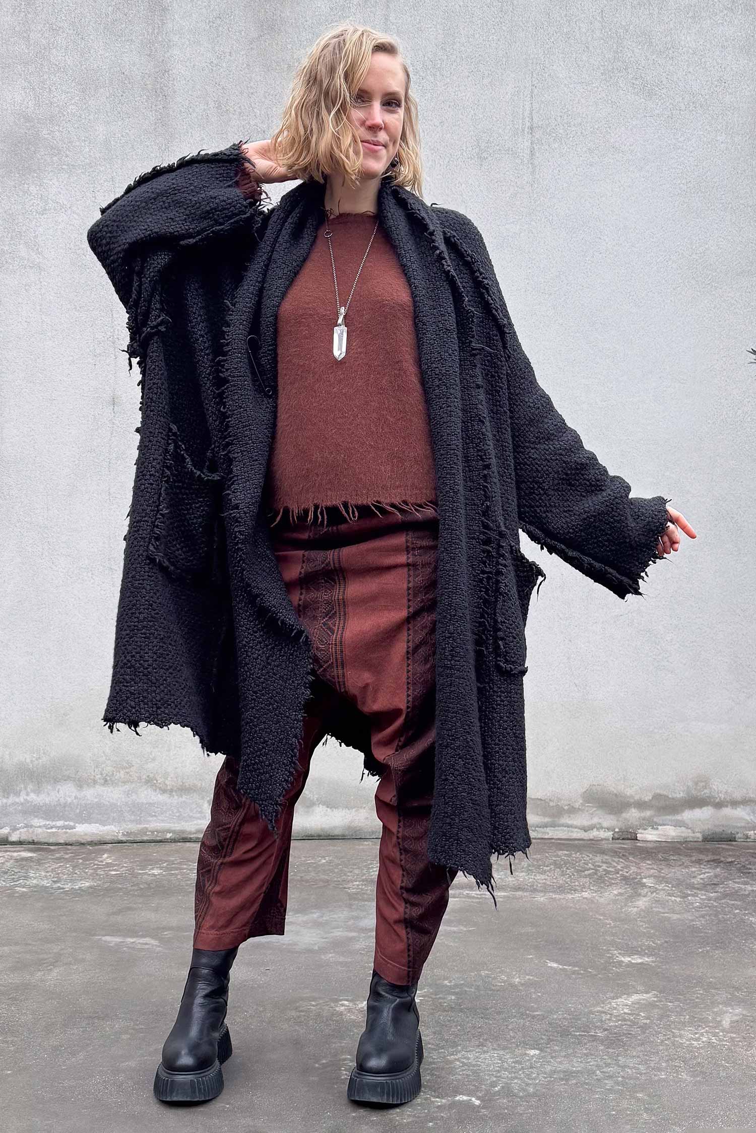 Silk coat - Black - 2262627204