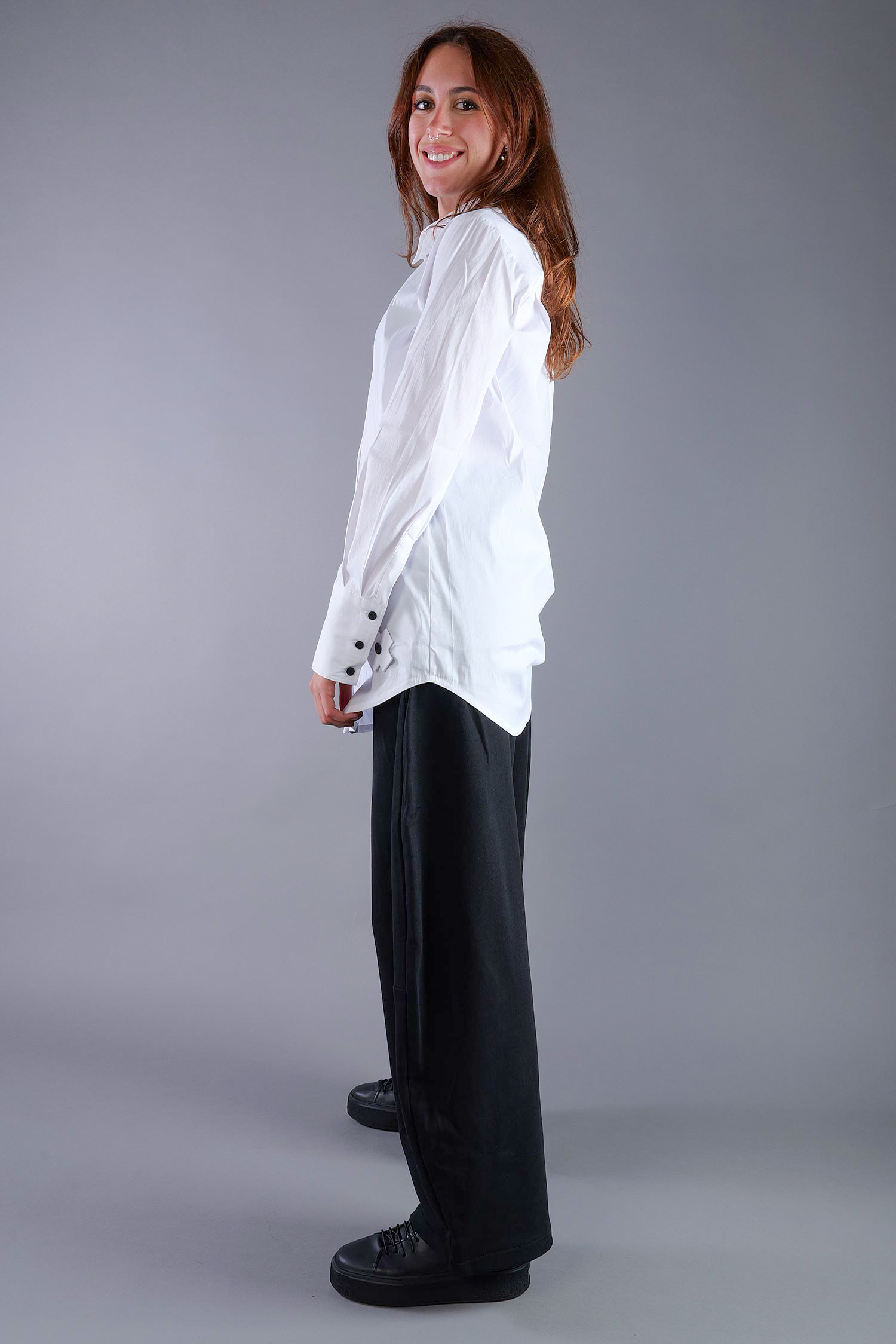 Stretchbluse - White - 4033