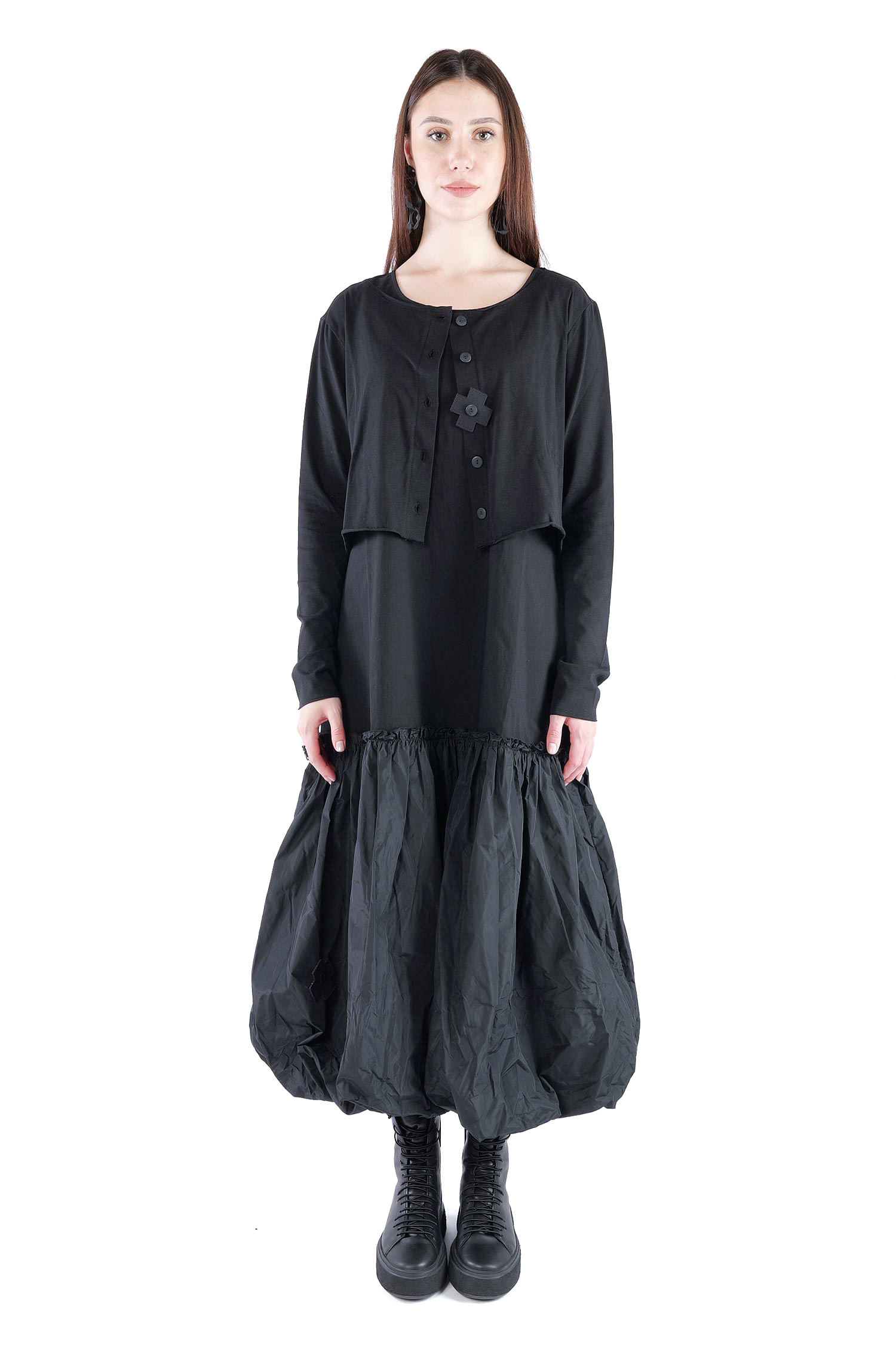 Kurze Jerseyjacke - Schwarz - 2131