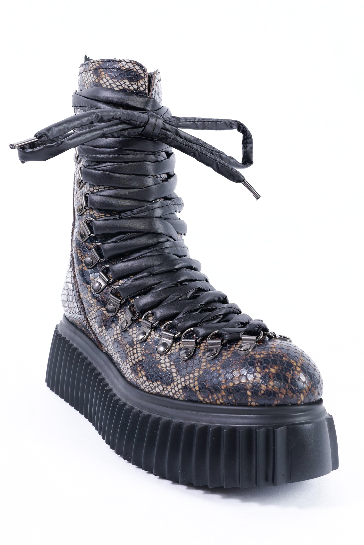 Schnür-Boots - Leo / Taupe-Nero - Dromo