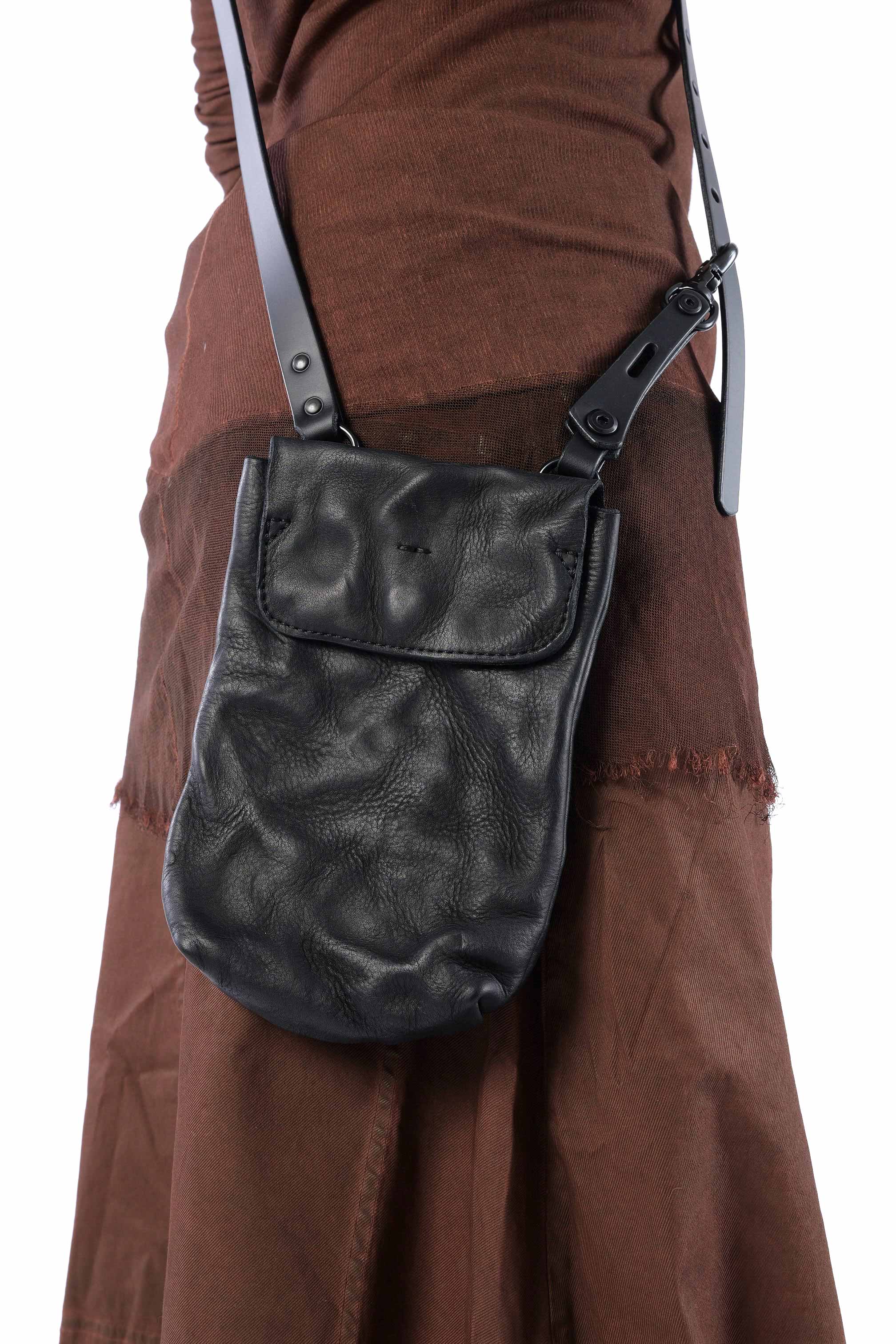 Kleine Ledertasche - schwarz - Miro