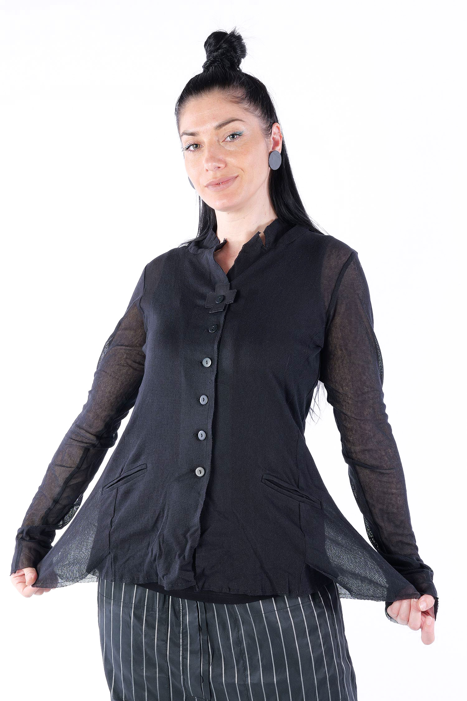 Tulle jacket - Black - 8046