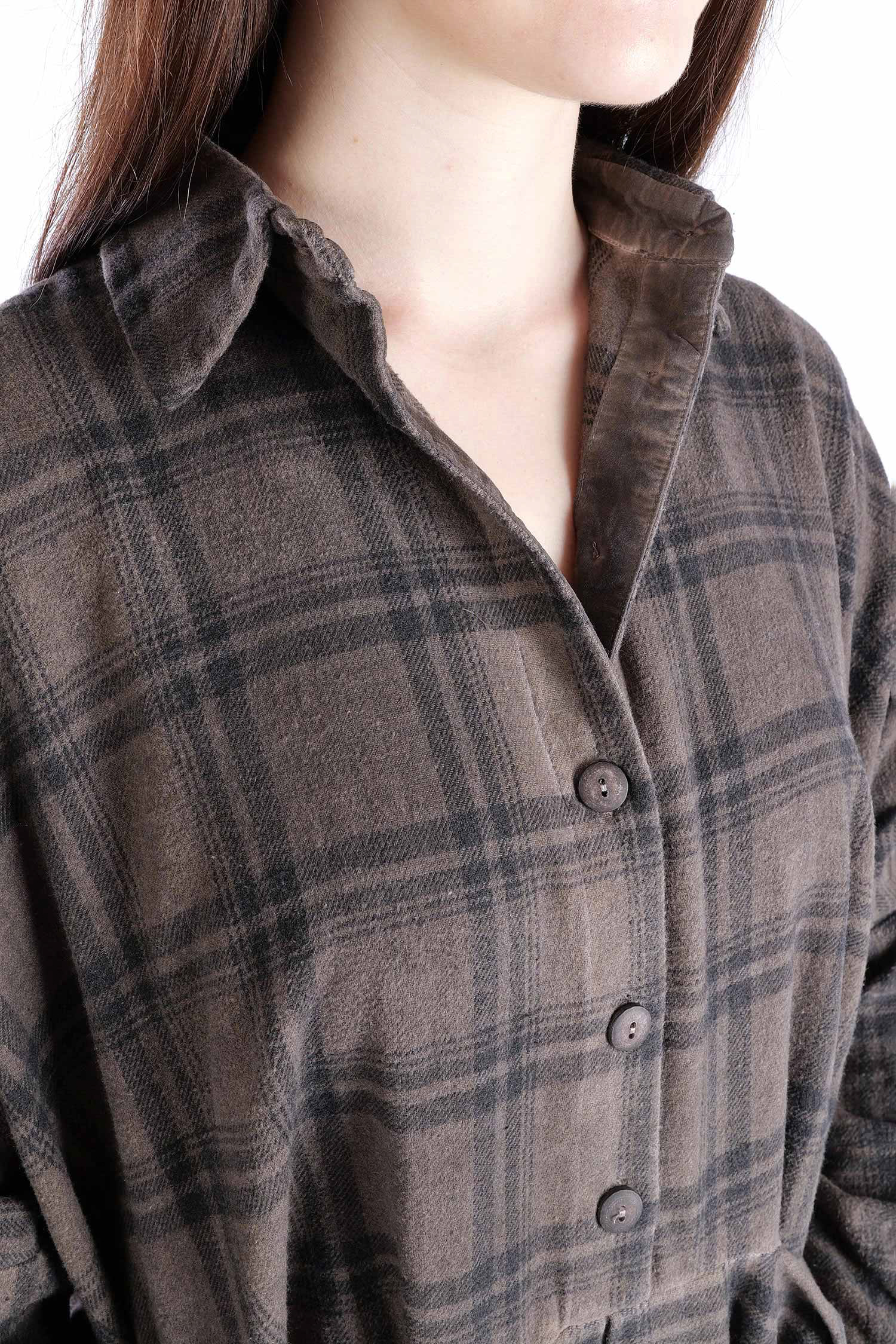 Flanell-Tunika - Truffle old dye check - Fight