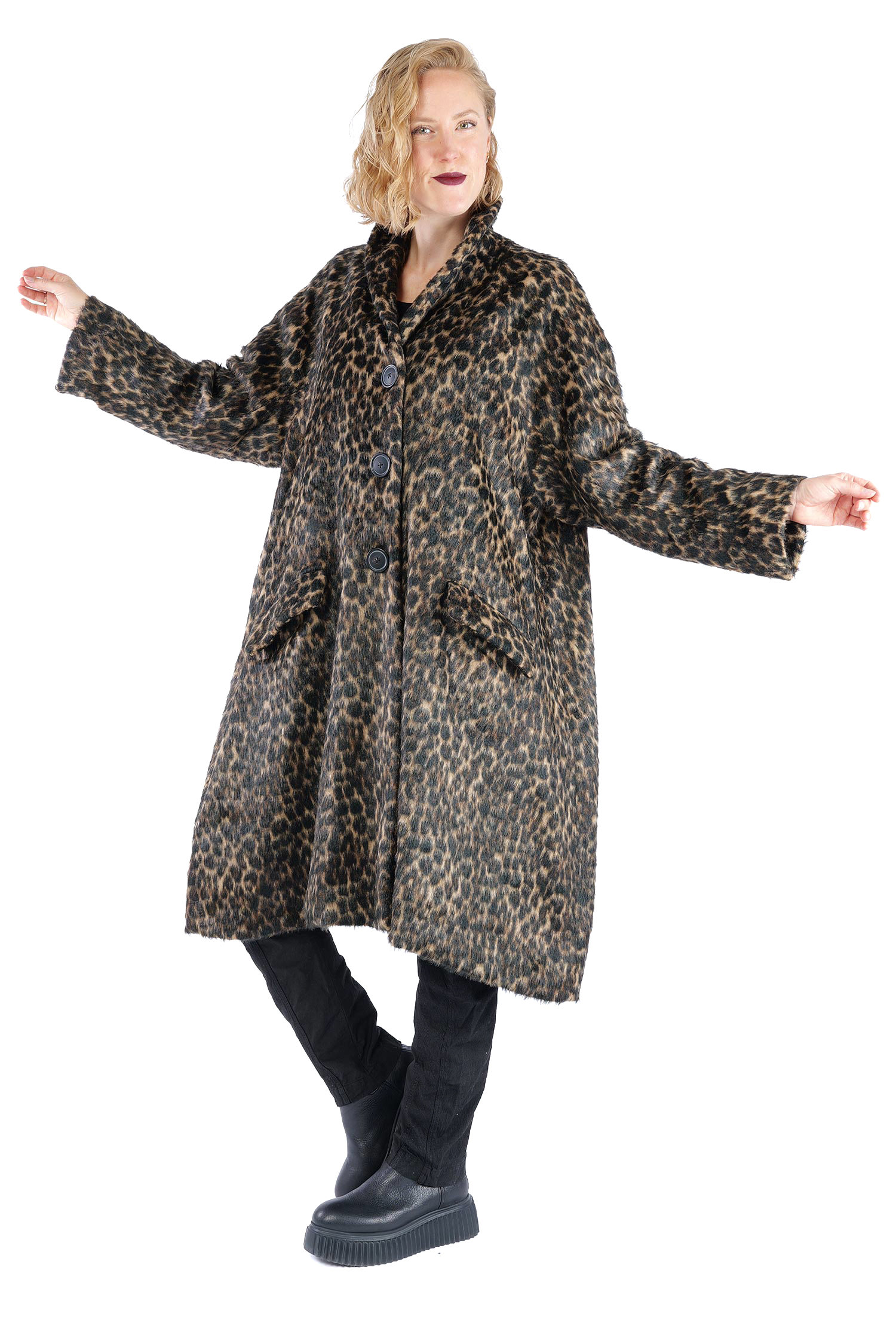 Oversize Leofell-Mantel - Leo jacquard - 2261191205