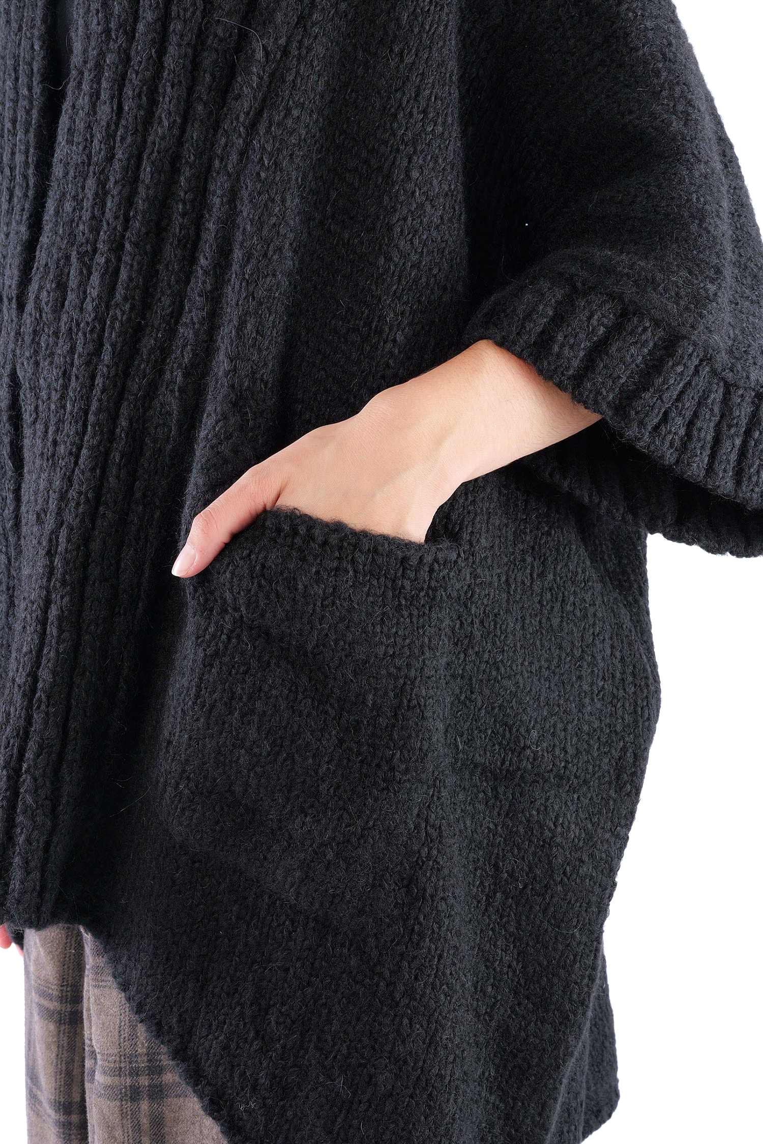 Grobstrick Jacke - Schwarz - Watts