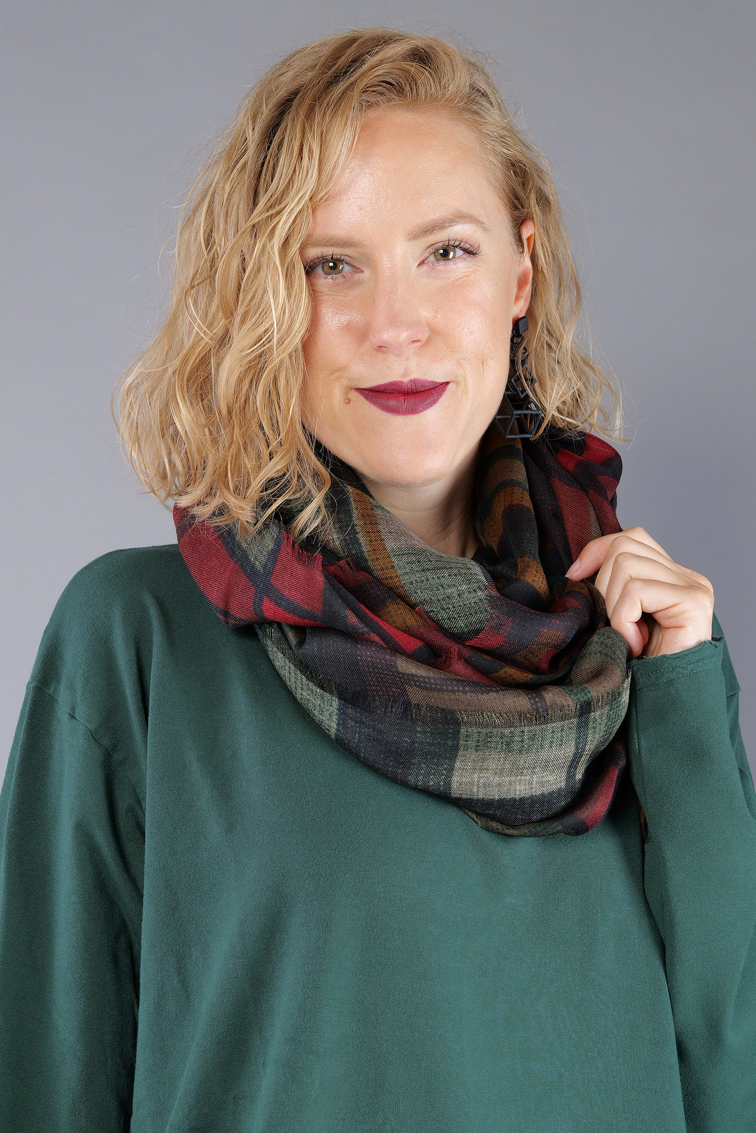 Weicher Schal - Check multicolor - 2263361404