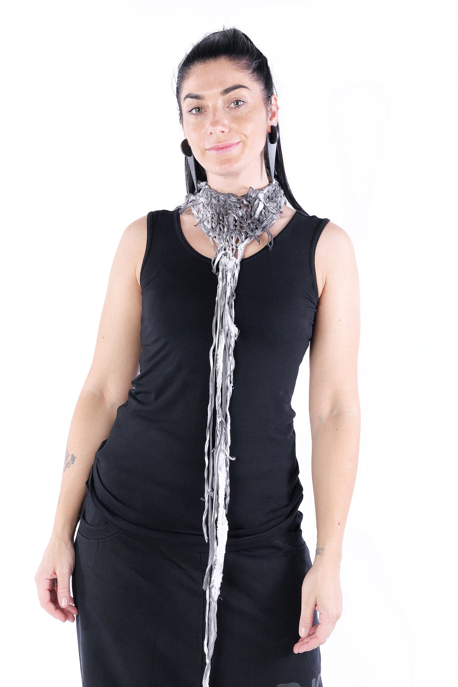 Handgestrickte Halskette - Pearl old dye - Weba