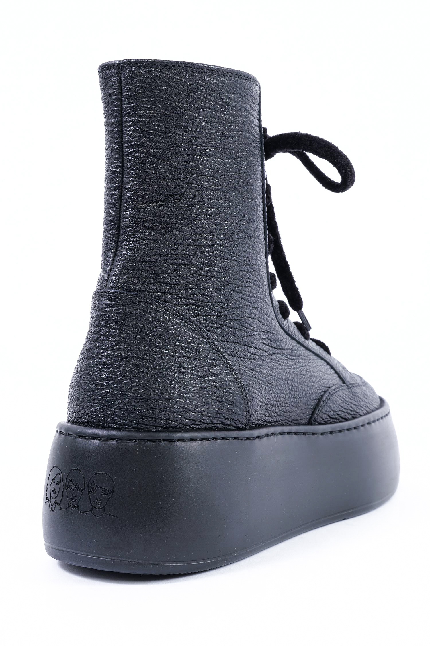 Leder-Sneaker - Schwarz - Vibe Lowboot