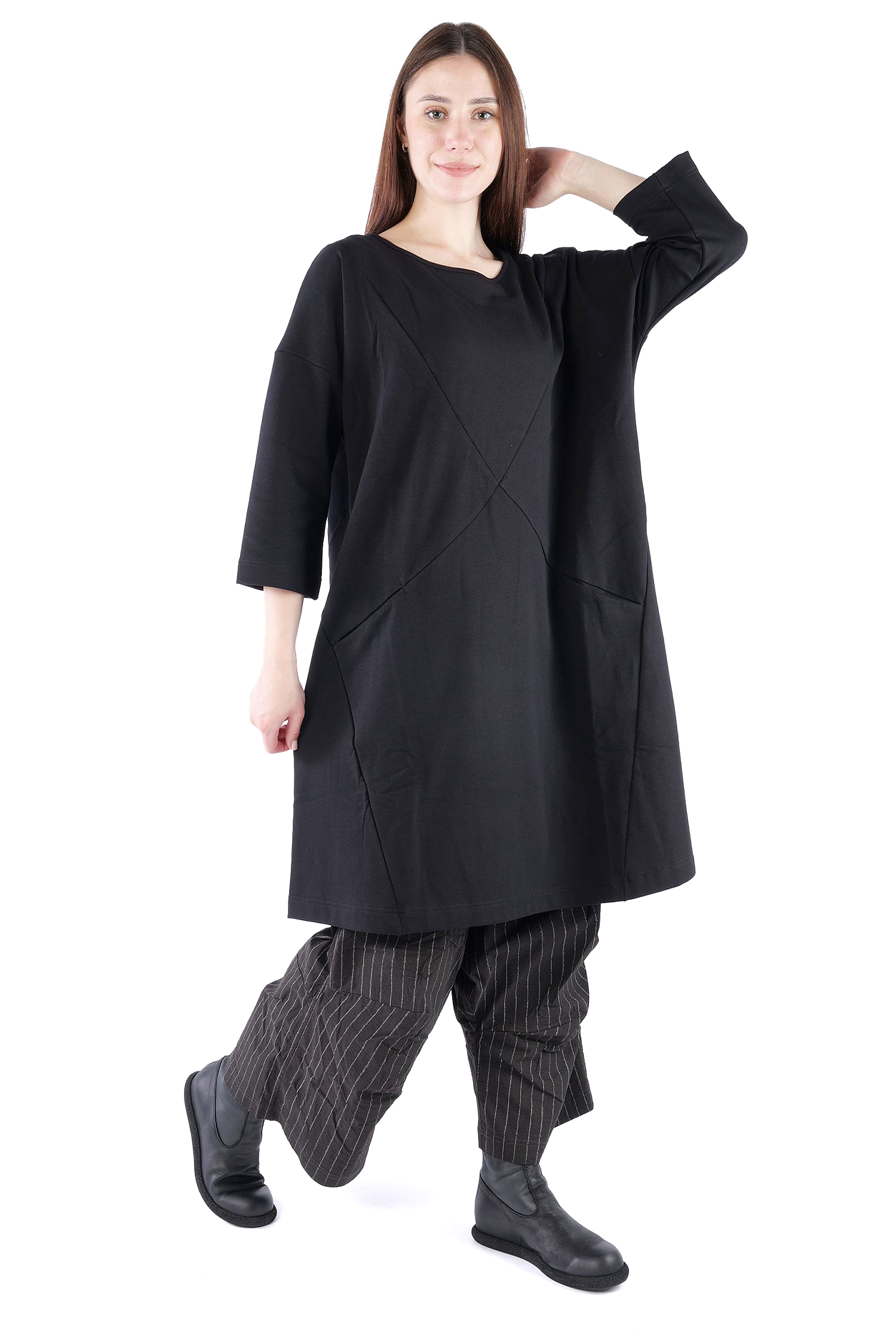 Sweattunika - Schwarz - U5865-U