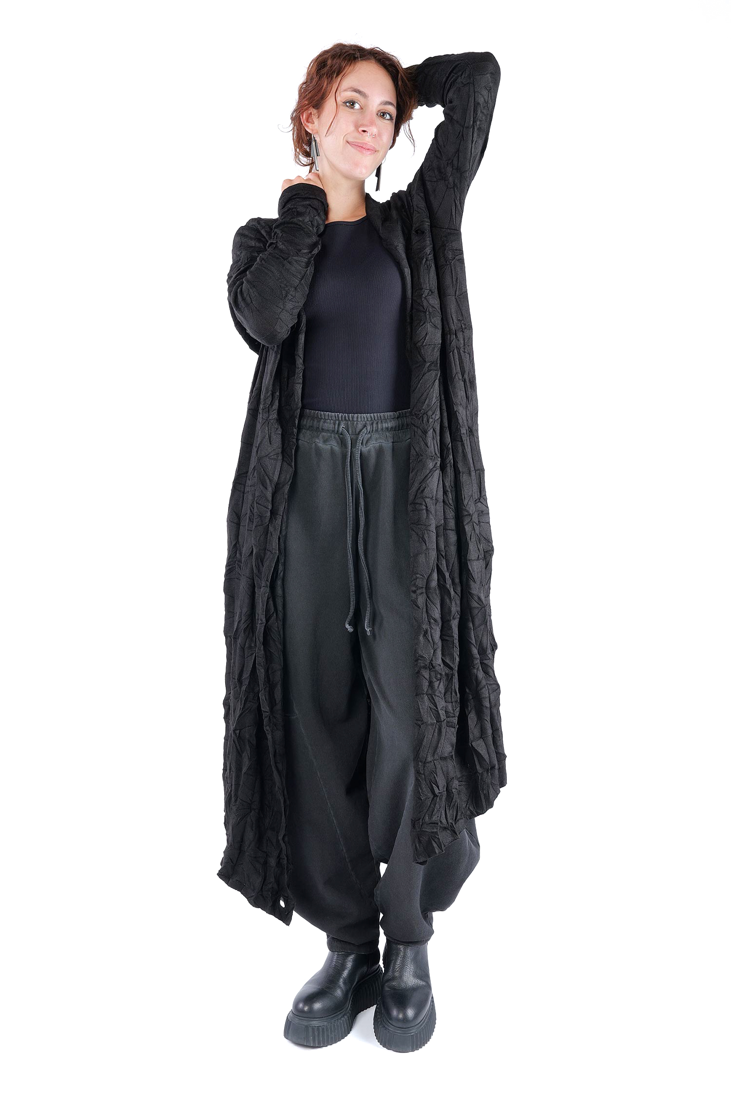 Long cardigan - Black - W5446