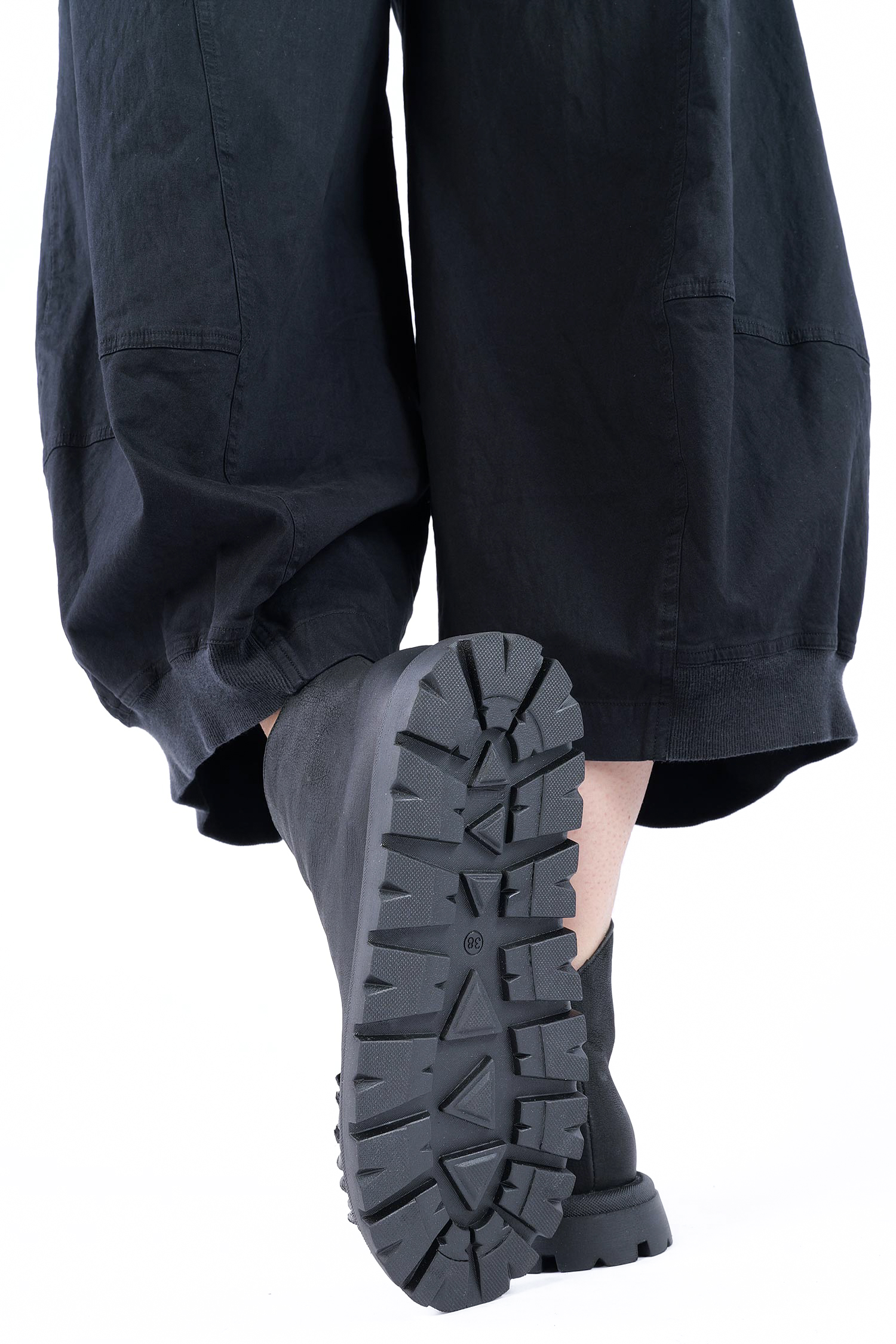 Breite Leder Boots - Schwarz - Britany