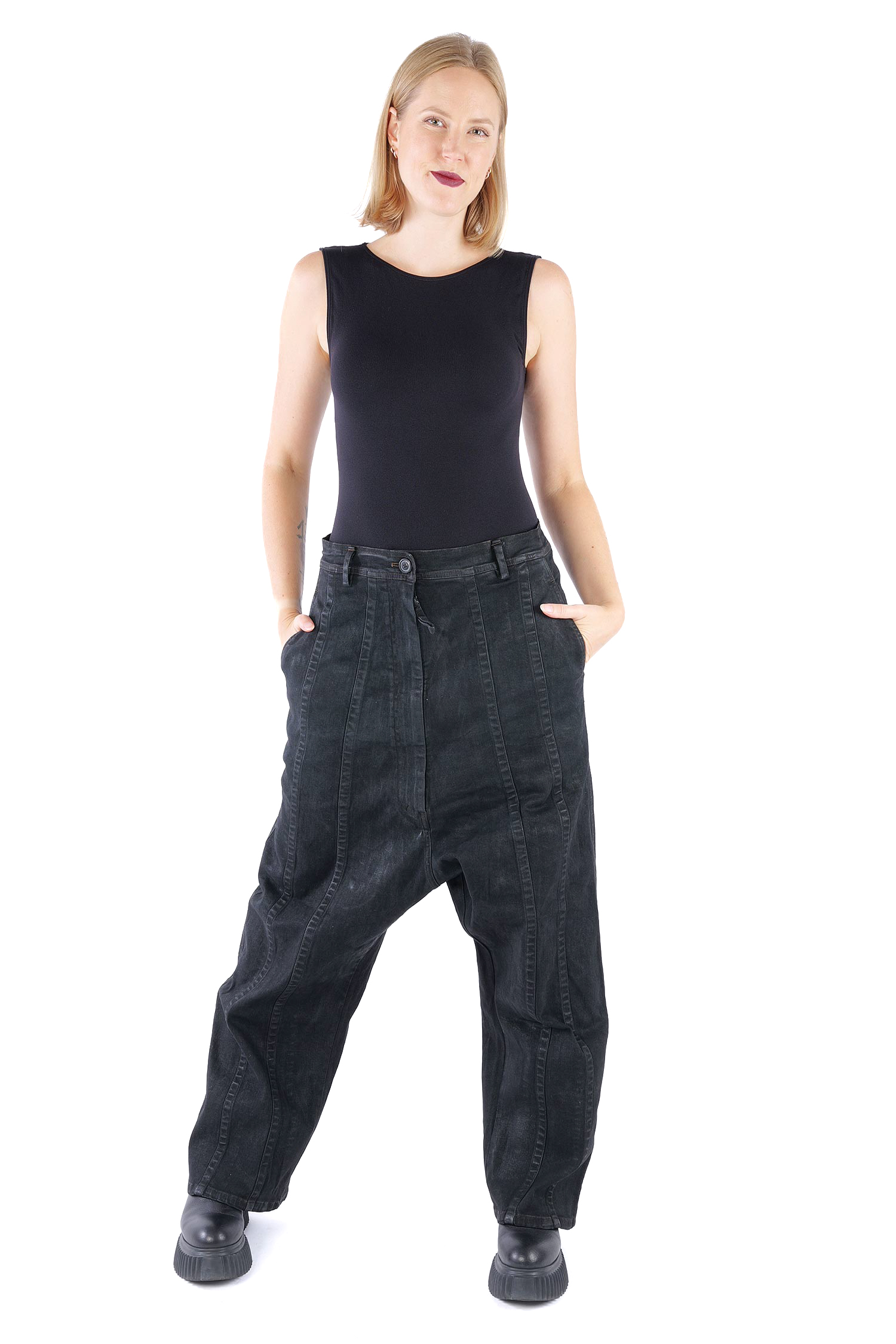 Weite Hose - Black gloss - 2261040126