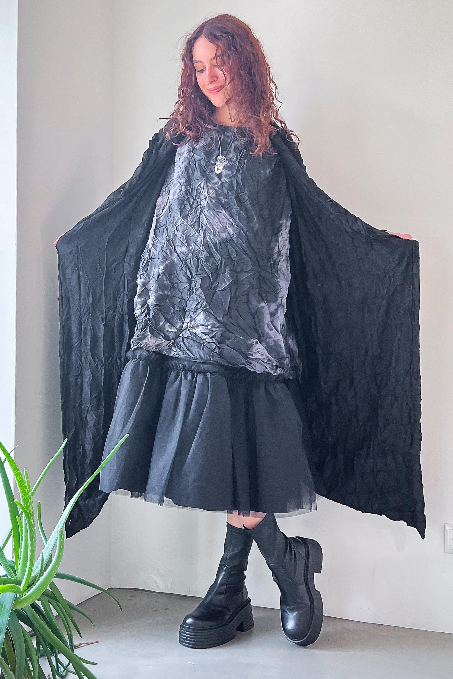 Long cardigan - Black - W5446