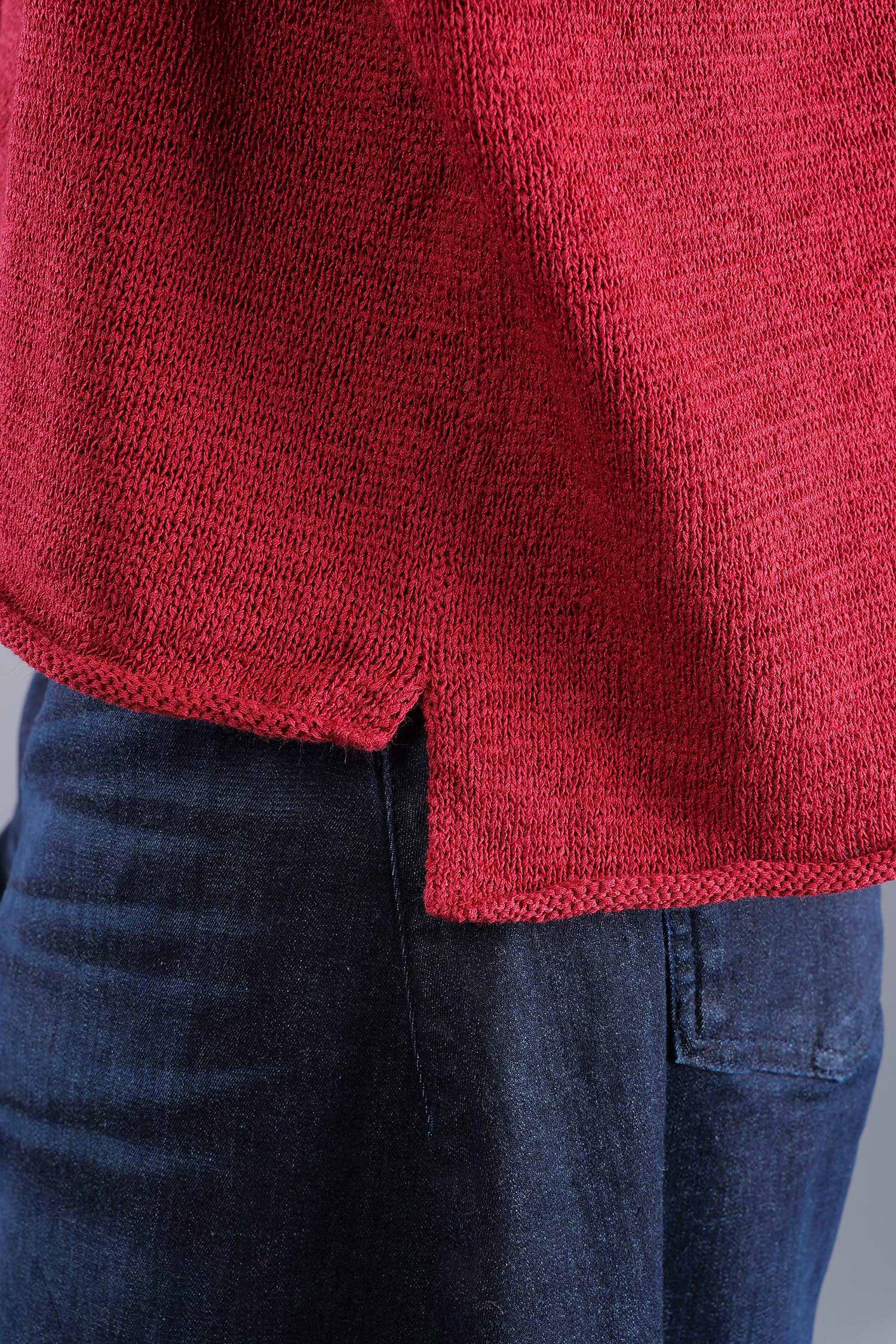 Oversized knitted pullover - Lava - 2263720713