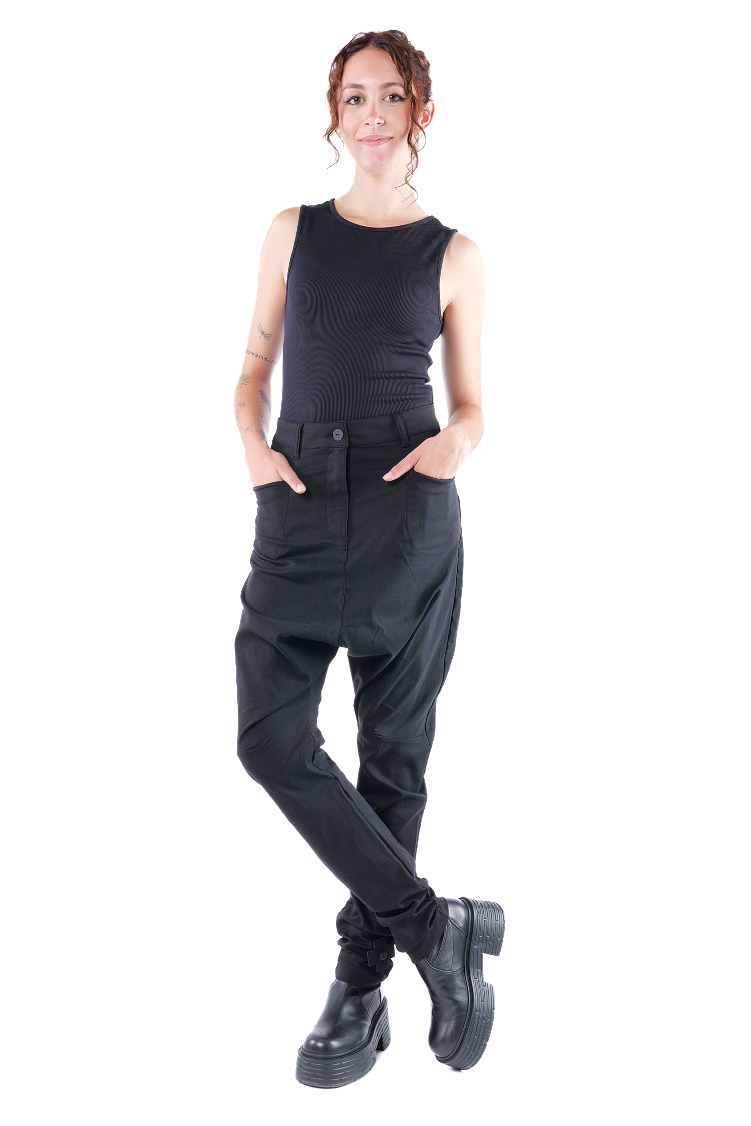 Stretchhose - Schwarz - 10028