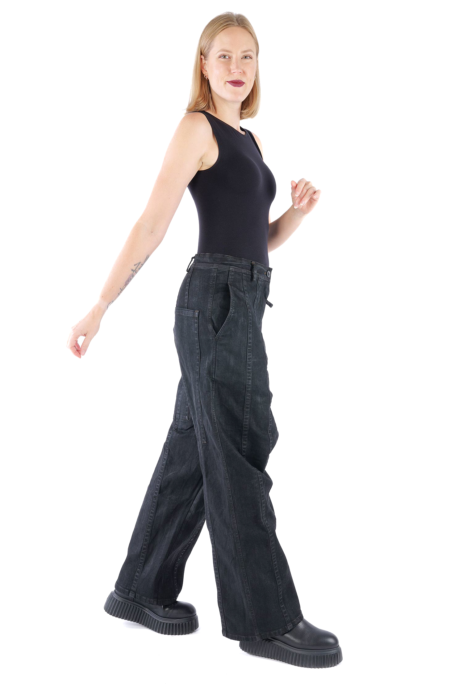 Weite Hose - Black gloss - 2261040126