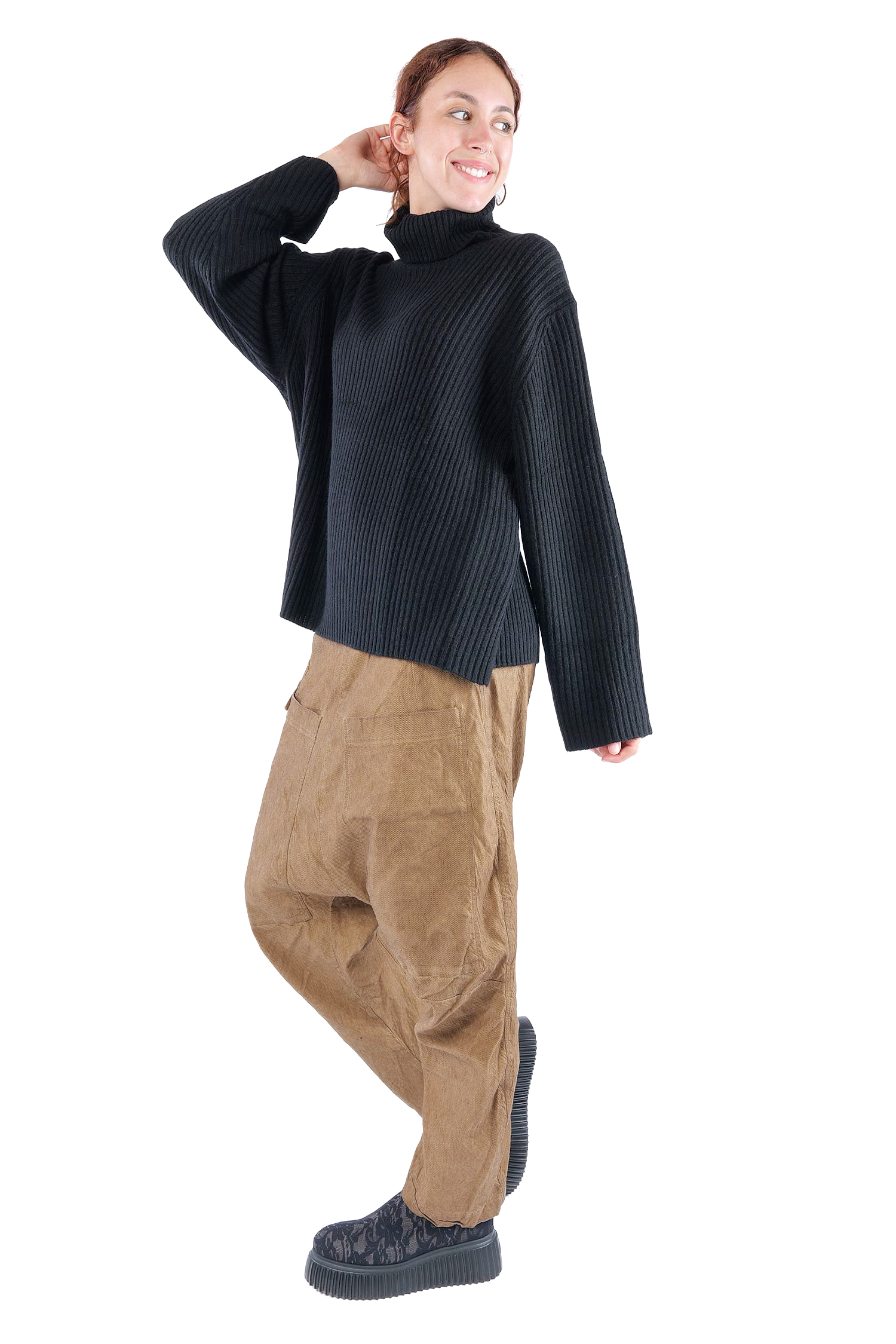 Kaschmir Pullover - Schwarz - 24107