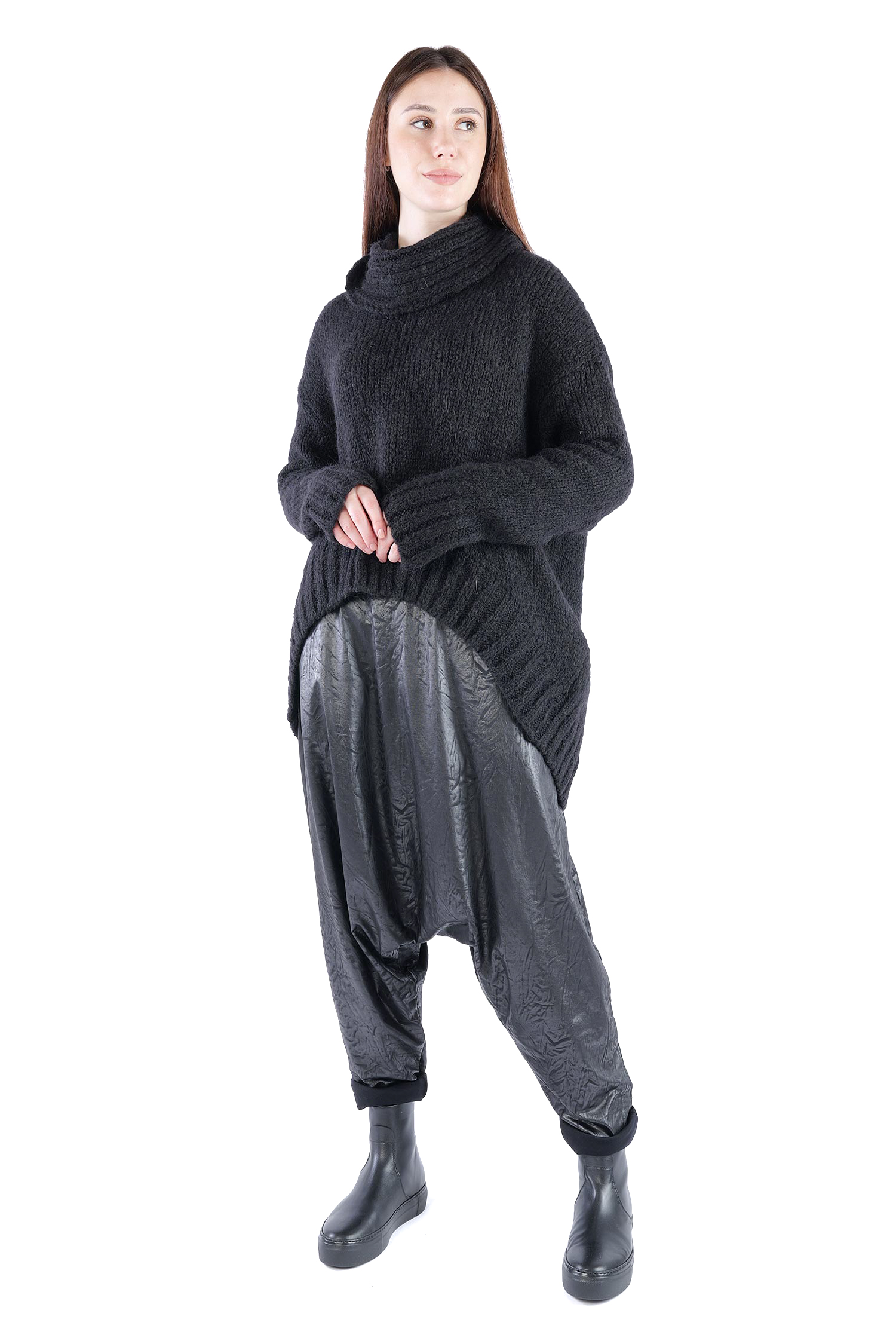 Oversize Strickpullover - Schwarz - Frantic