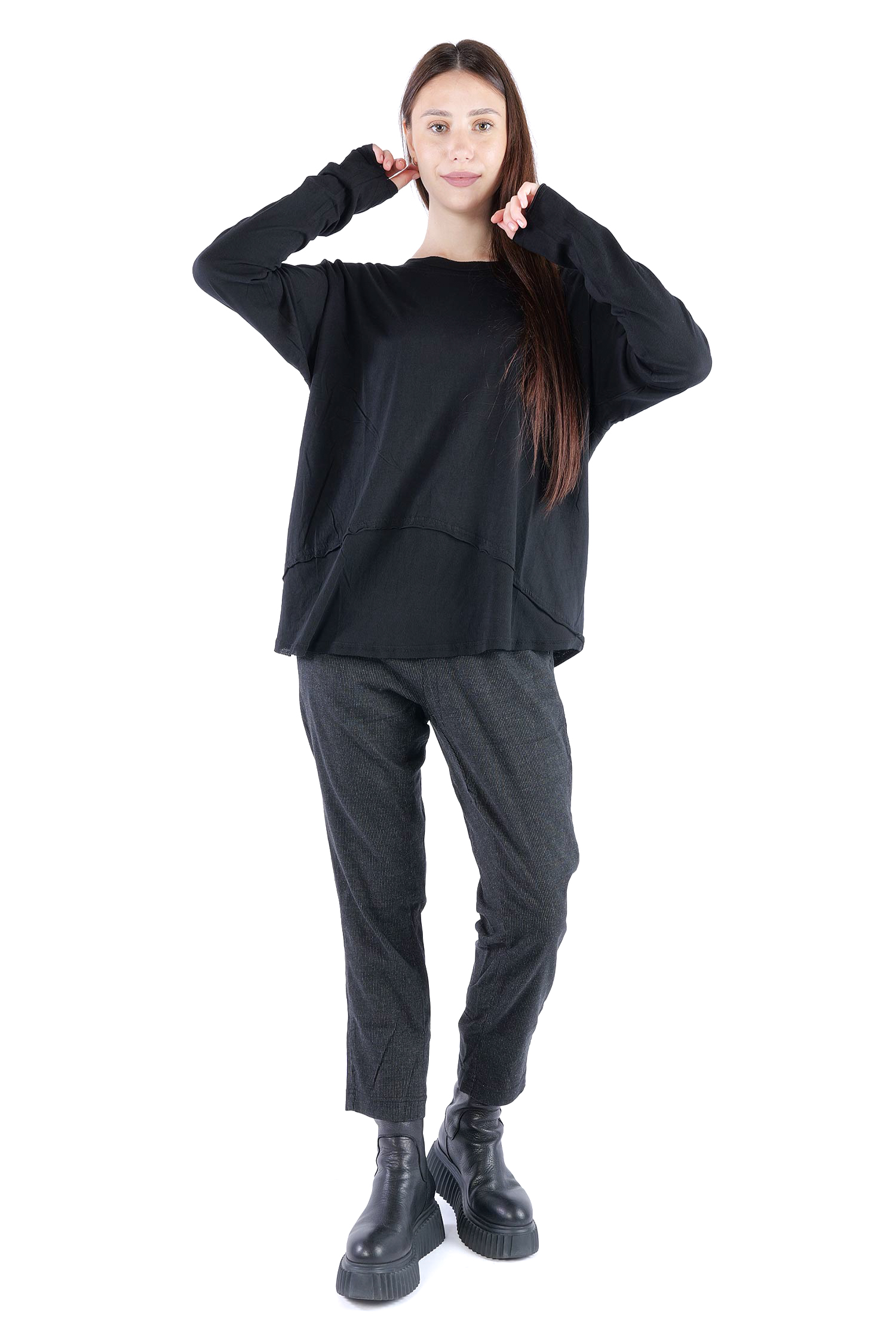 Oversize Shirt - Schwarz - 2263330502