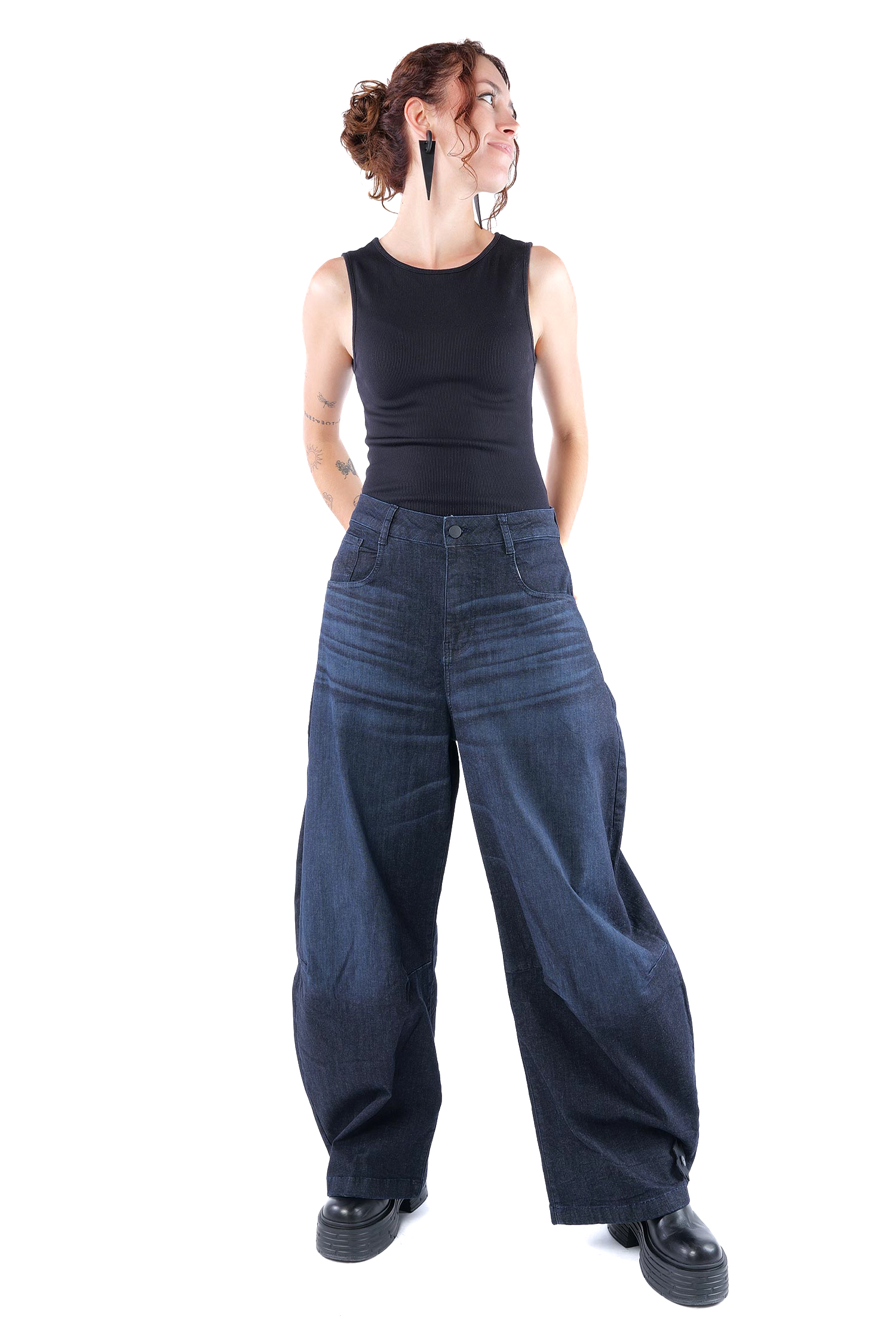 Tulpige Jeanshose - Darkblue - 10018