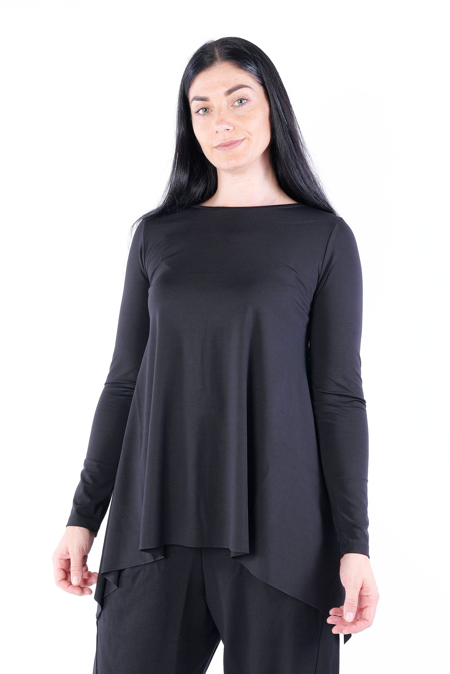 A-Linien Longsleeve - Schwarz - W25-73