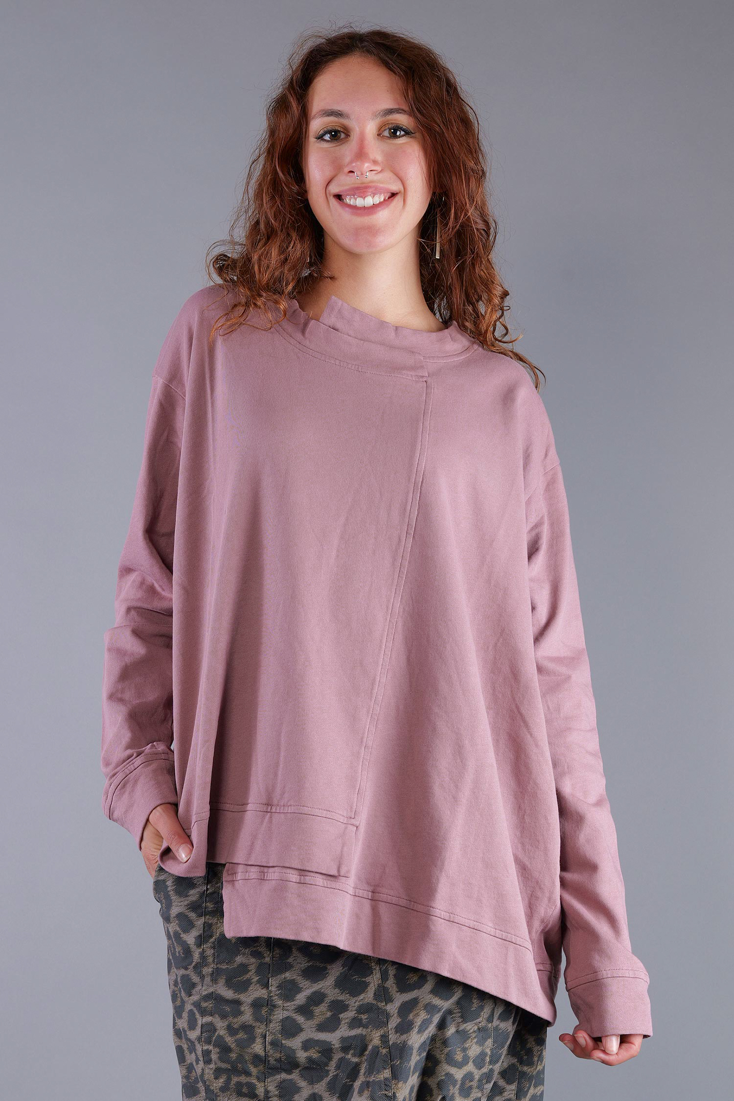 Asymmetrischer Sweater - Crystal - 2263290501