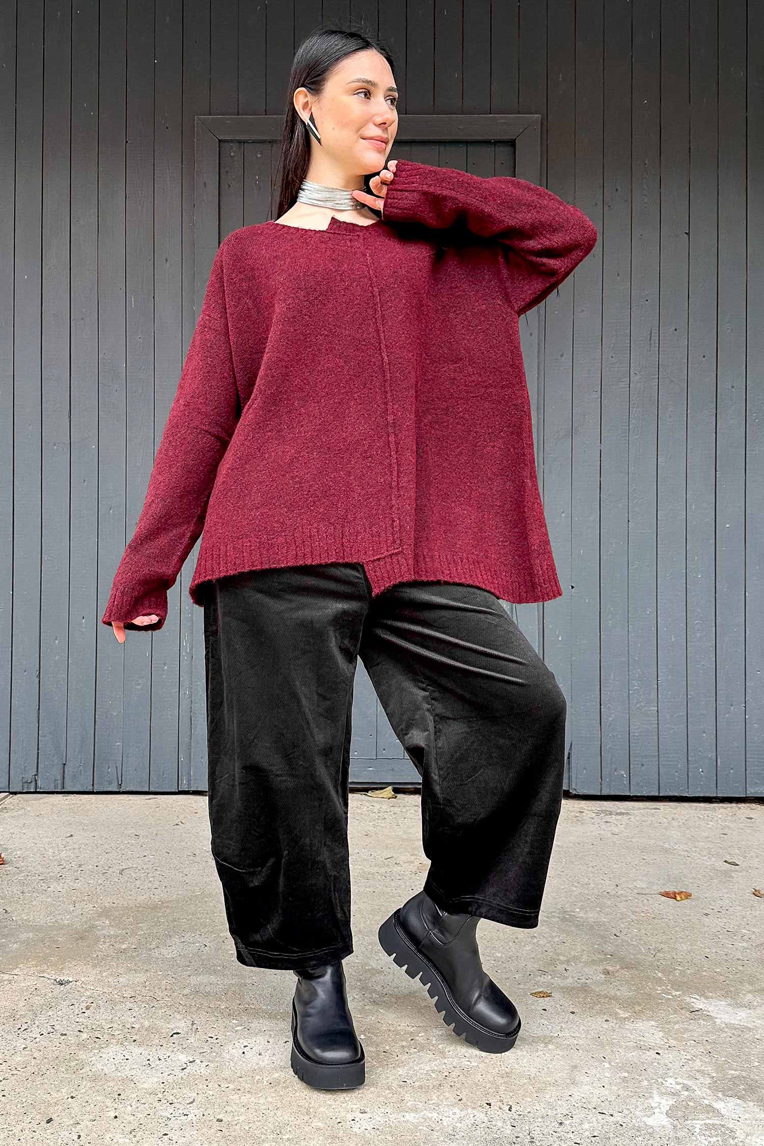 Knitted pullover - Lava melange - 2263310701